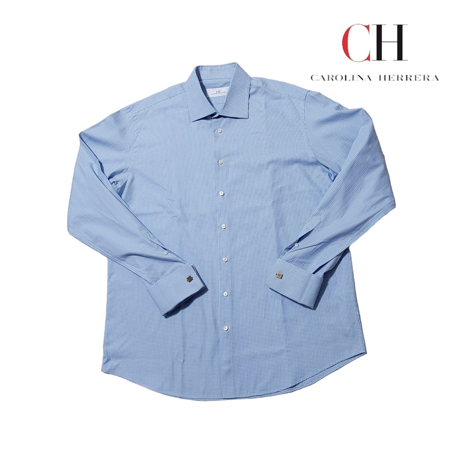 Carolina Herrera Light Blue Shirt CHHC Regular Fit Size XL