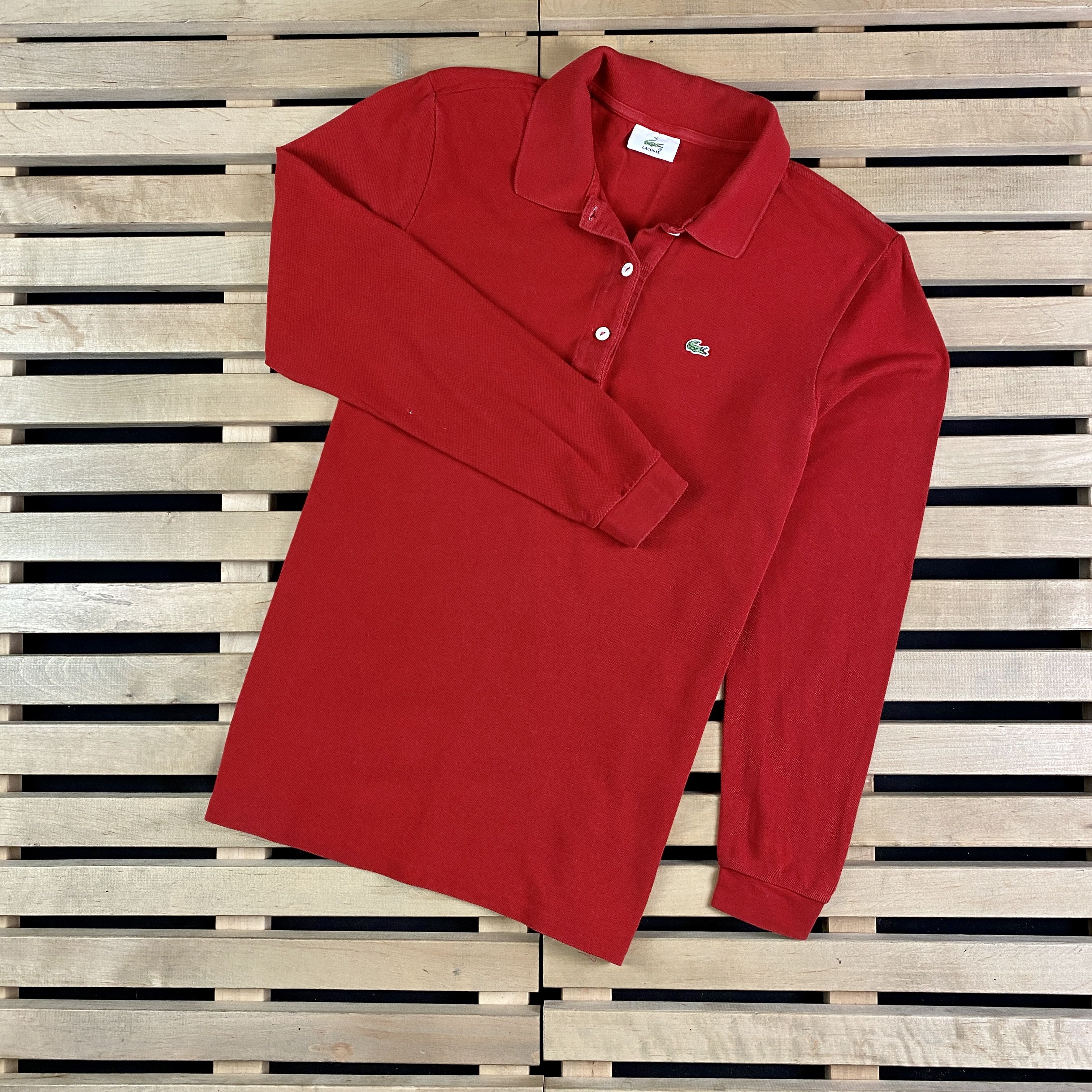 Lacoste × Vintage Mens Polo Long Sleeve Sweatshirt Lacoste Vintage Size 40 Size US M / EU 48-50 / 2 - 1 Thumbnail