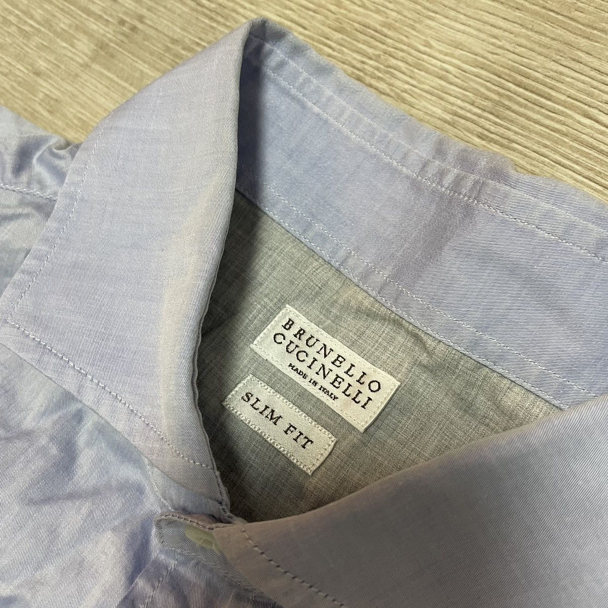 Brunello Cucinelli Brunello Cucinelli blue shirt Size US L / EU 52-54 / 3 - 2 Thumbnail
