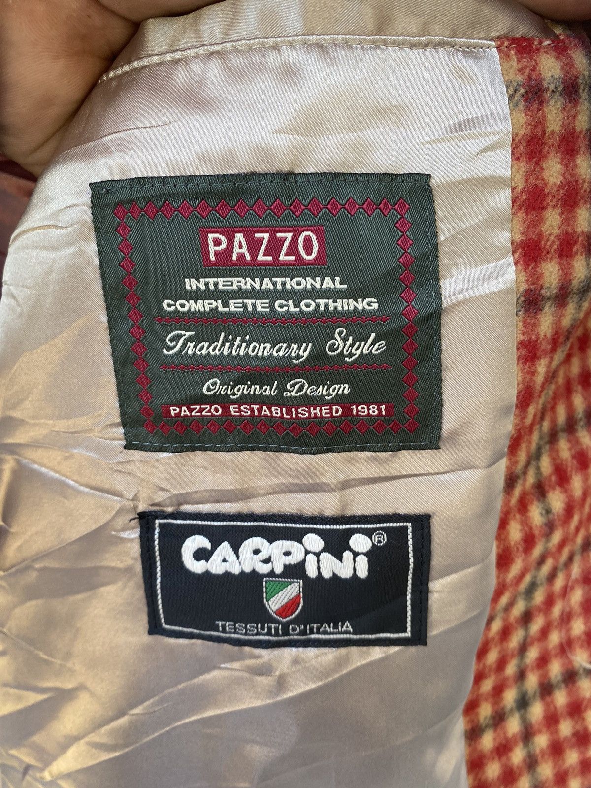 Vintage Vintage PAZZO X CARPINI Wool Jacket Size US XL / EU 56 / 4 - 9 Thumbnail