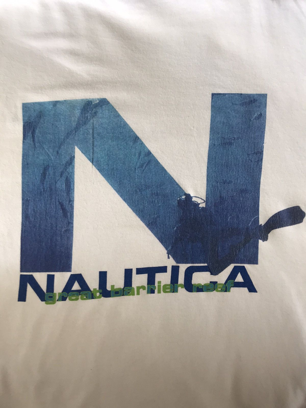Nautica Vintage Nautica Great Barrier Reep Tee surfstyle skategang Size US M / EU 48-50 / 2 - 8 Thumbnail