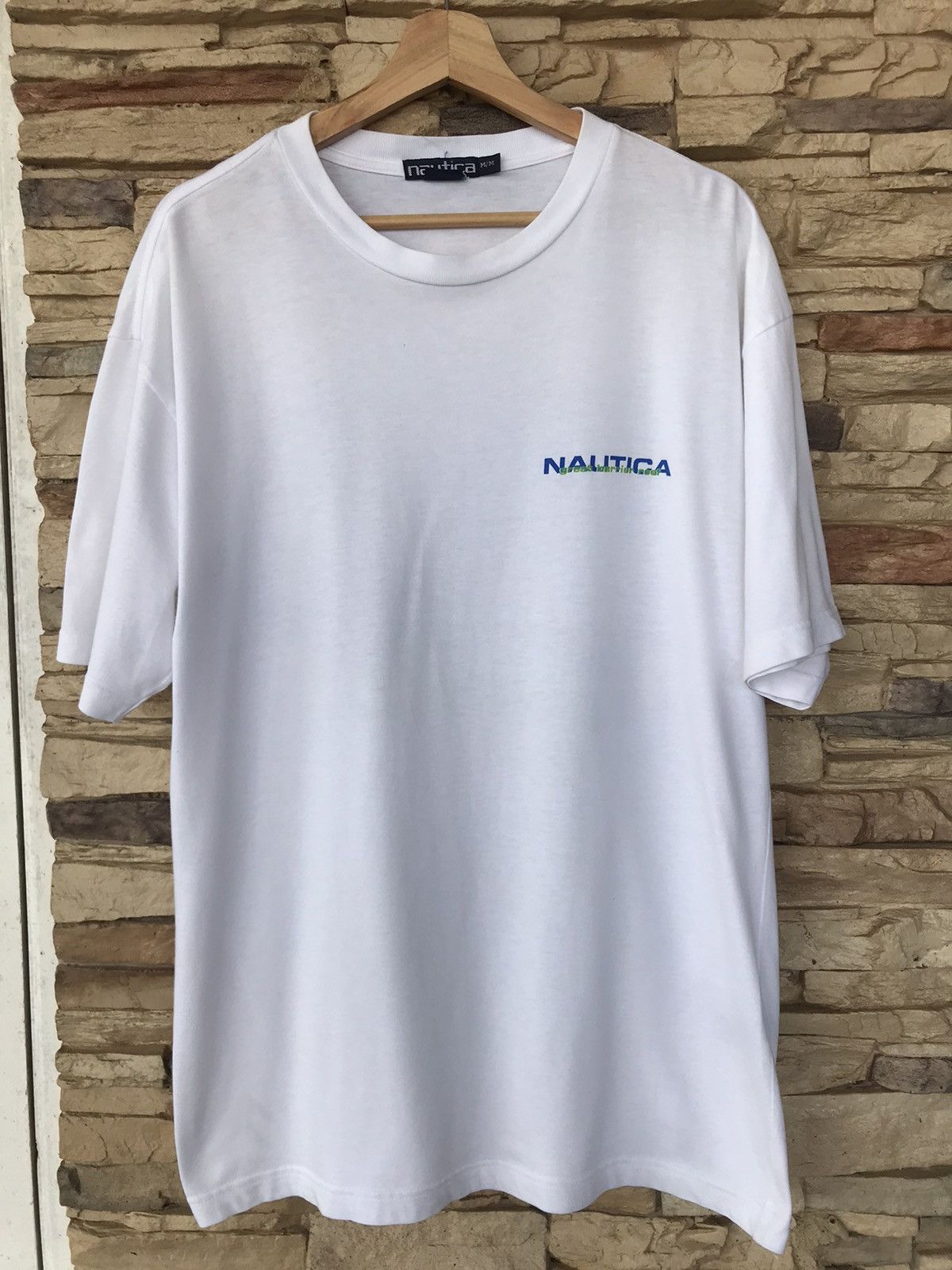 Nautica Vintage Nautica Great Barrier Reep Tee surfstyle skategang Size US M / EU 48-50 / 2 - 2 Thumbnail