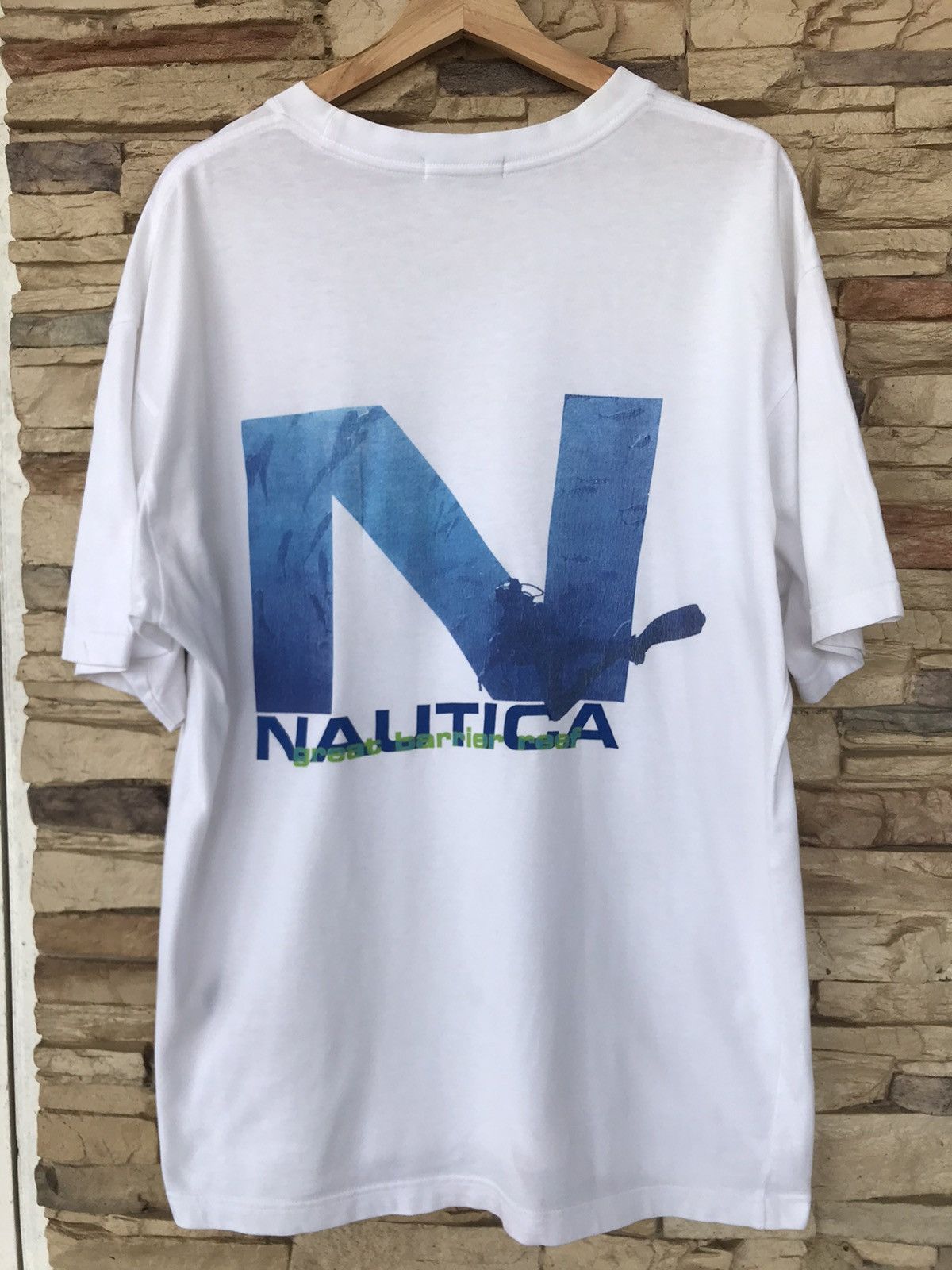 Vintage Nautica Great Barrier Reep Tee surfstyle skategang
