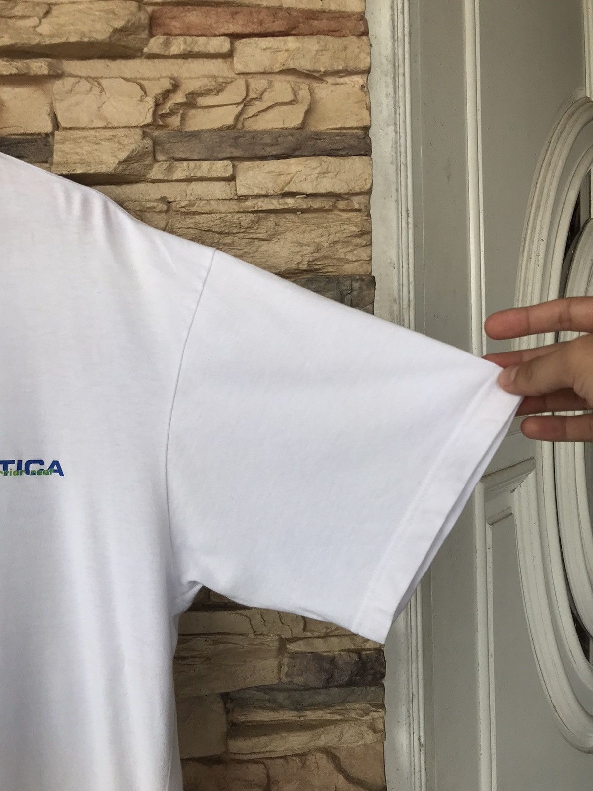 Nautica Vintage Nautica Great Barrier Reep Tee surfstyle skategang Size US M / EU 48-50 / 2 - 6 Thumbnail