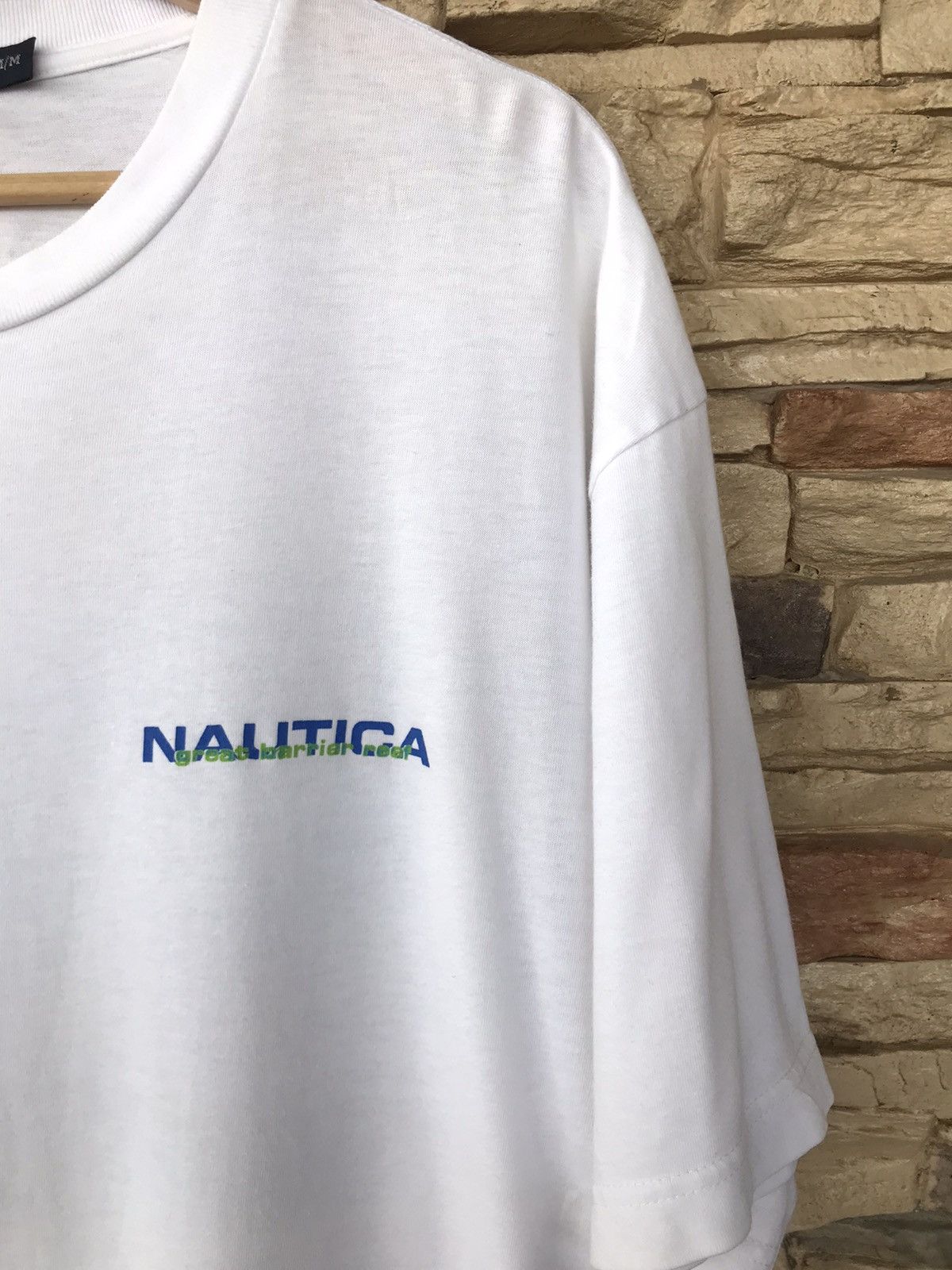 Nautica Vintage Nautica Great Barrier Reep Tee surfstyle skategang Size US M / EU 48-50 / 2 - 3 Thumbnail
