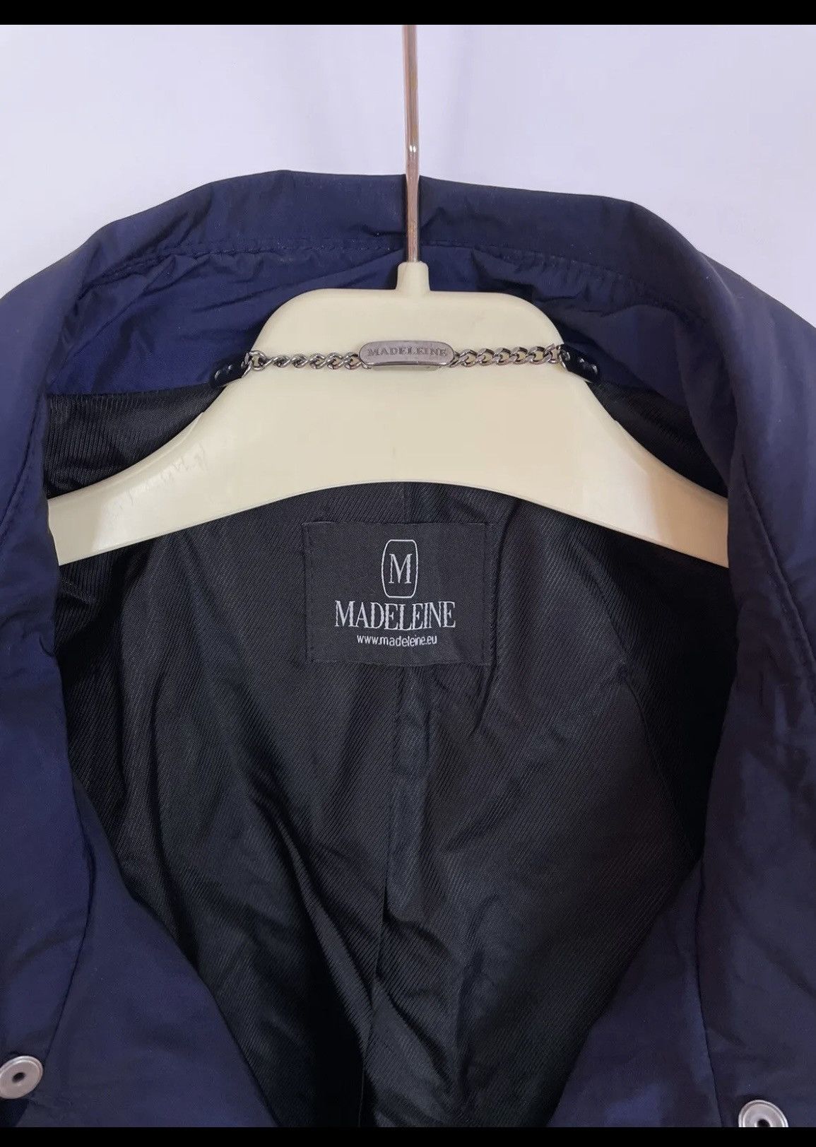 Japanese Brand MADELEINE Trench Coat Blue Nylon Womens size M-L Size L / US 10 / IT 46 - 12 Thumbnail