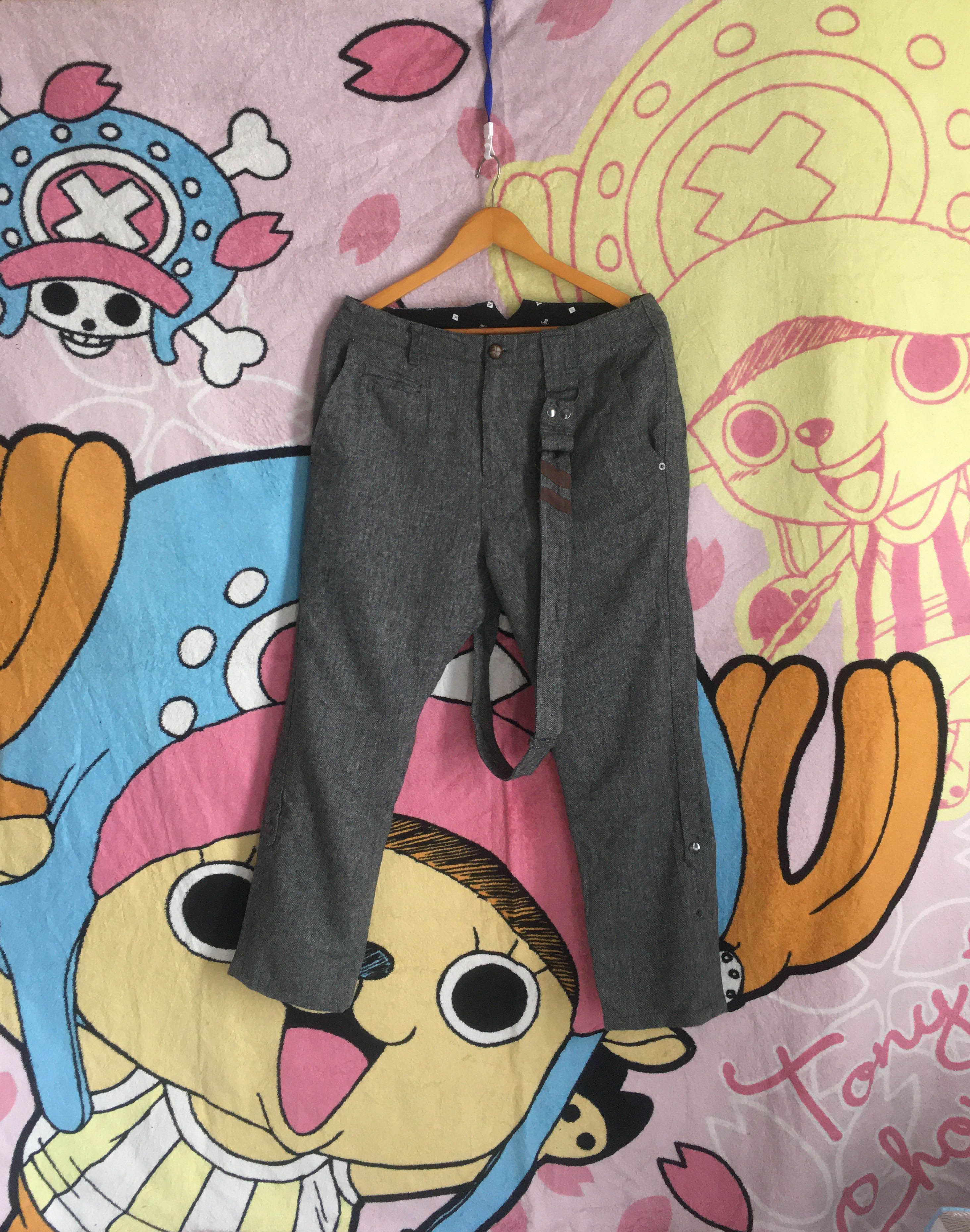 Japanese Brand PPFM Single Shoulder Belt Destruct Pants Size US 32 / EU 48 - 3 Thumbnail