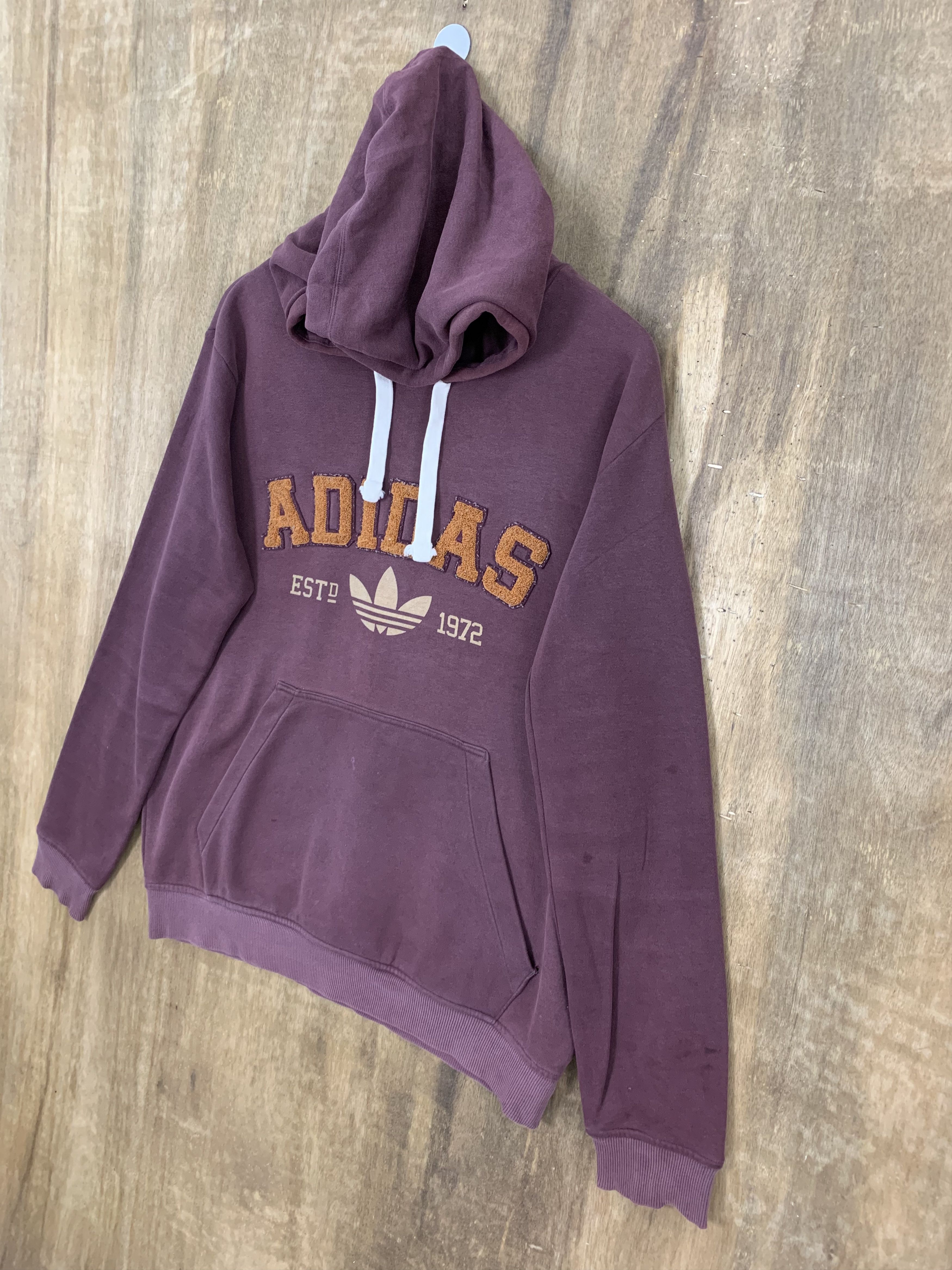 Adidas Adidas Hoodies 3 Striefen Embrioded Spellout Big Logo Vtg Size US L / EU 52-54 / 3 - 4 Thumbnail