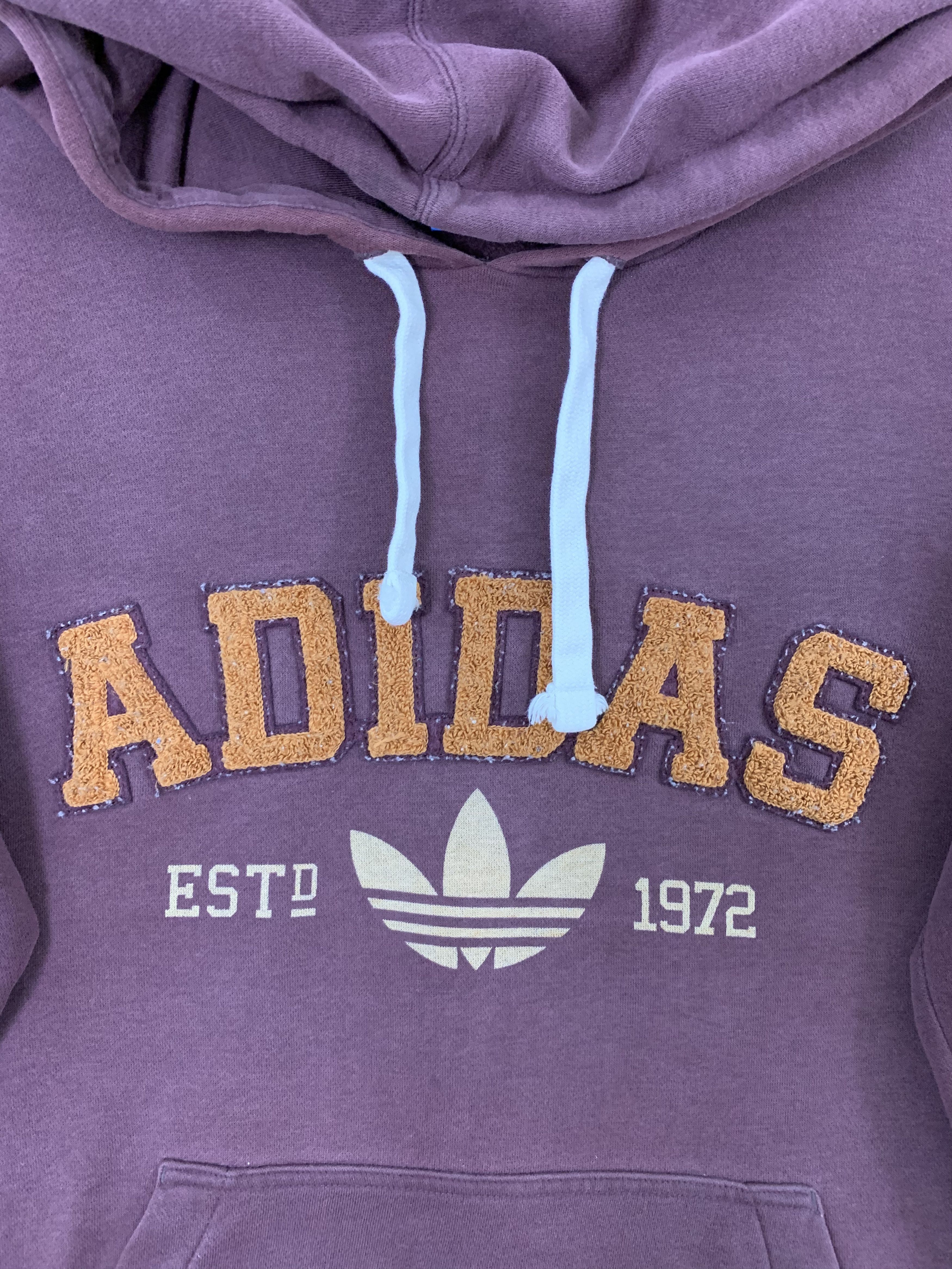Adidas Adidas Hoodies 3 Striefen Embrioded Spellout Big Logo Vtg Size US L / EU 52-54 / 3 - 2 Thumbnail