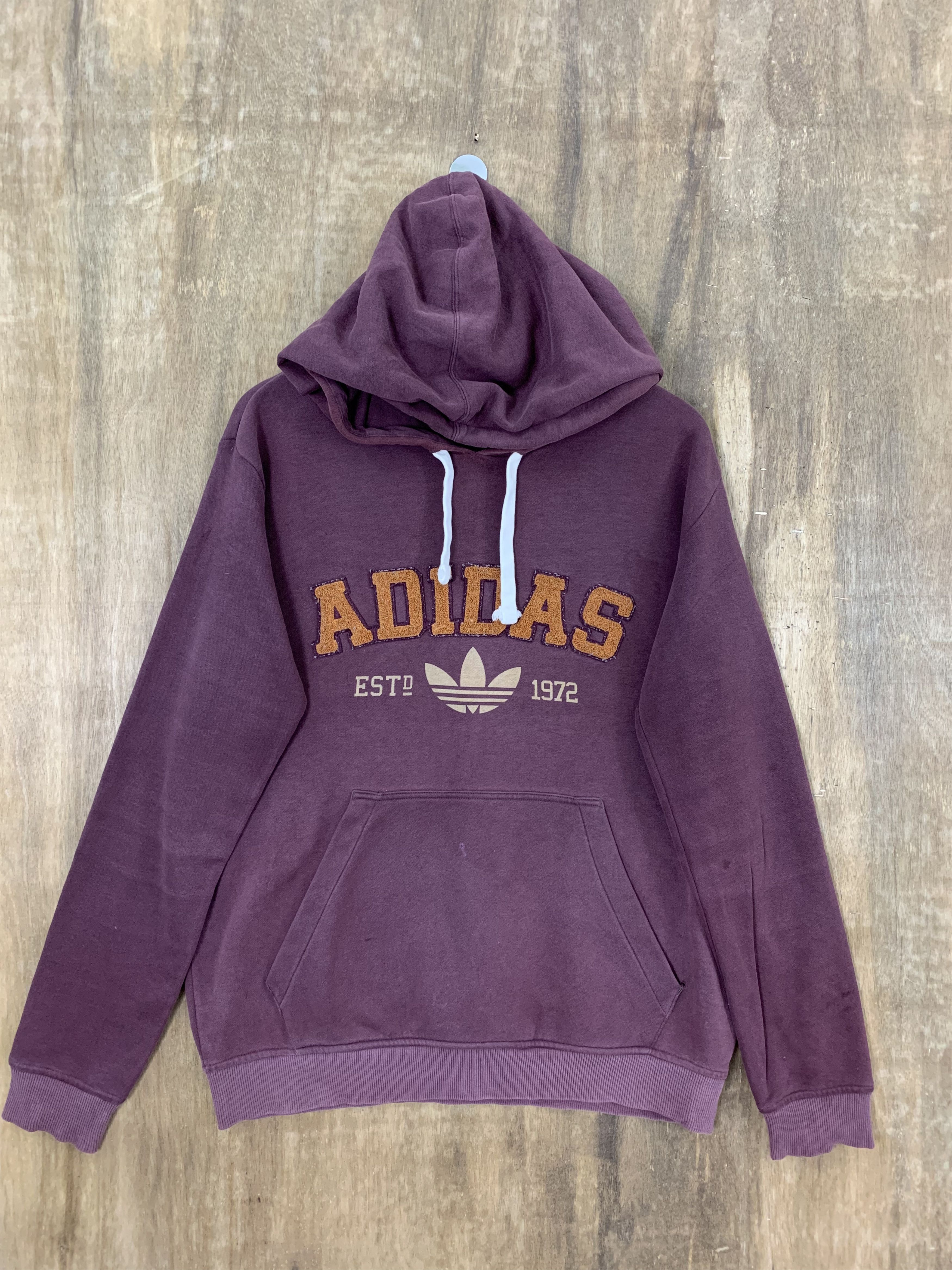 Adidas Adidas Hoodies 3 Striefen Embrioded Spellout Big Logo Vtg Size US L / EU 52-54 / 3 - 1 Thumbnail