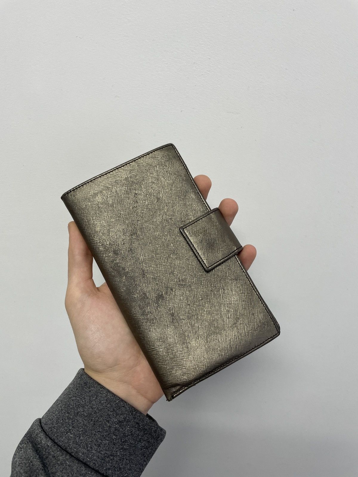 Prada × Vintage Prada Logo Wallet Unisex RARE Gold made in Italy Size ONE SIZE - 2 Thumbnail