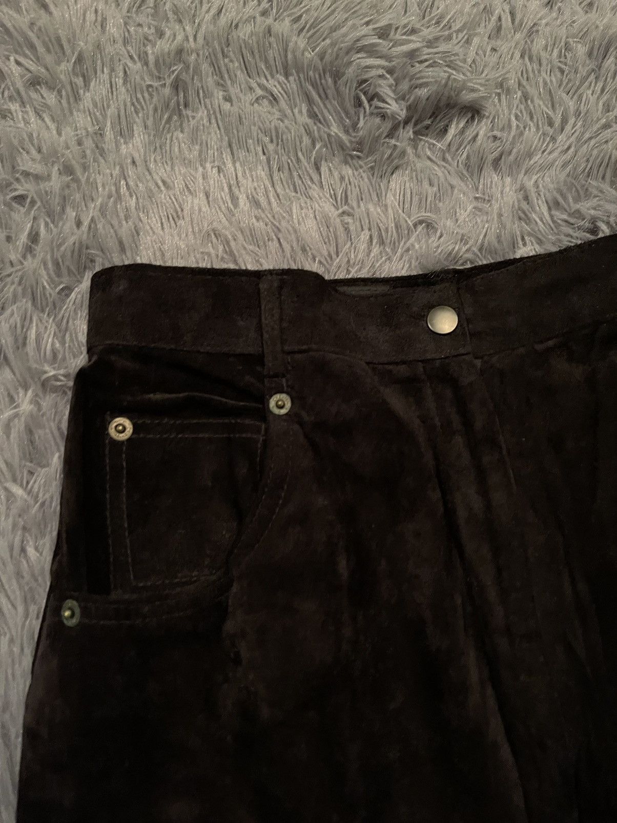 Chevignon × Genuine Leather × Vintage Chevignon vintage 90s mom fit real leather suede pants Size 27" / US 4 / IT 40 - 10 Thumbnail