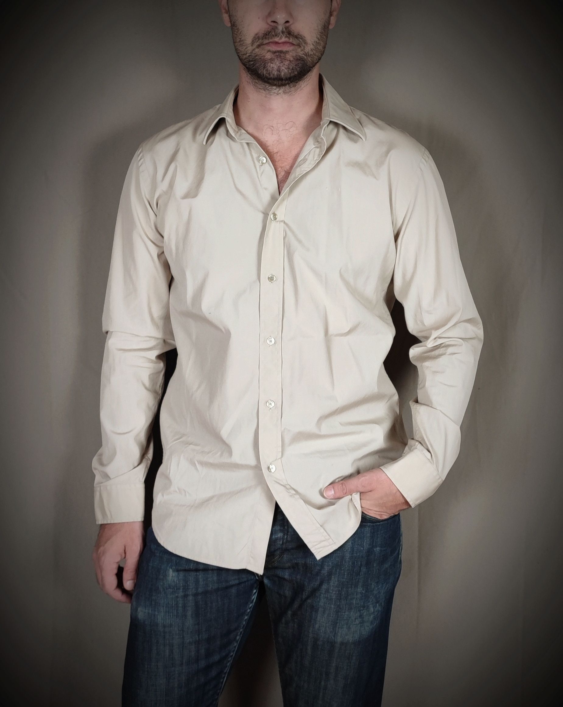 image of Burberry Beige/tan Shirt, New! in Tan/Beige, Men's (Size Small)