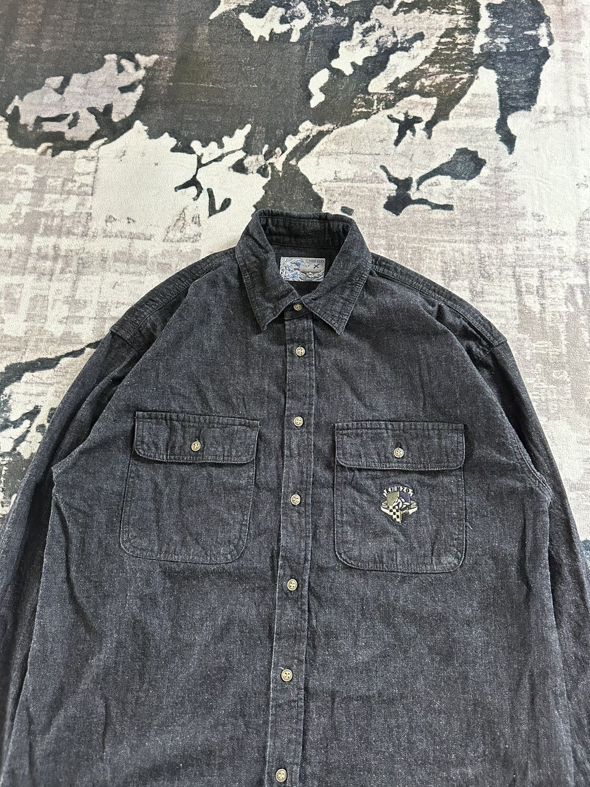 Kenzo 80’s Kenzo Homme jeans denim shirt Size US L / EU 52-54 / 3 - 4 Thumbnail