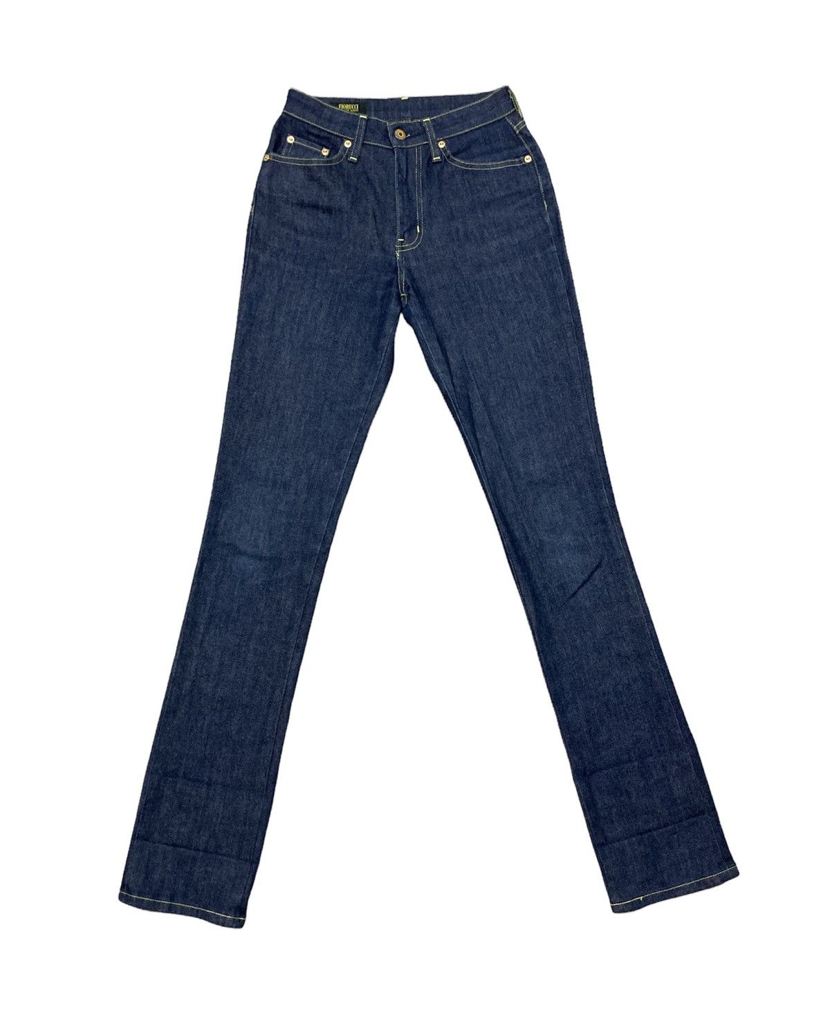 Fiorucci × Vintage Vintage Slim Fiorucci Safety Jeans (Yellow) Size 27" / US 4 / IT 40 - 2 Thumbnail