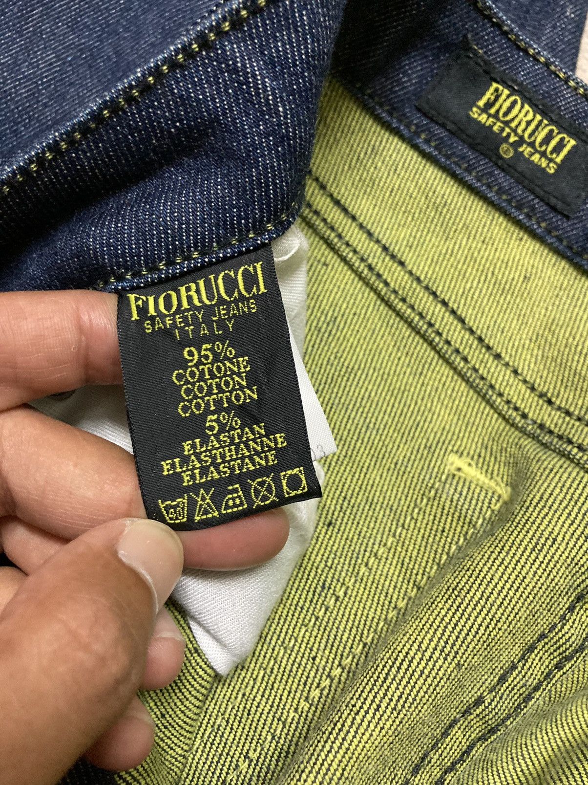 Fiorucci × Vintage Vintage Slim Fiorucci Safety Jeans (Yellow) Size 27" / US 4 / IT 40 - 13 Thumbnail