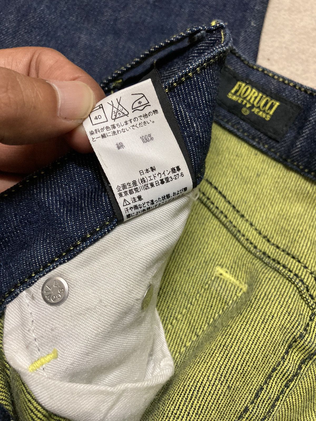 Fiorucci × Vintage Vintage Slim Fiorucci Safety Jeans (Yellow) Size 27" / US 4 / IT 40 - 15 Thumbnail