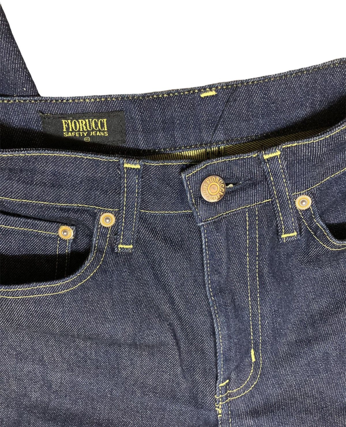 Fiorucci × Vintage Vintage Slim Fiorucci Safety Jeans (Yellow) Size 27" / US 4 / IT 40 - 6 Thumbnail