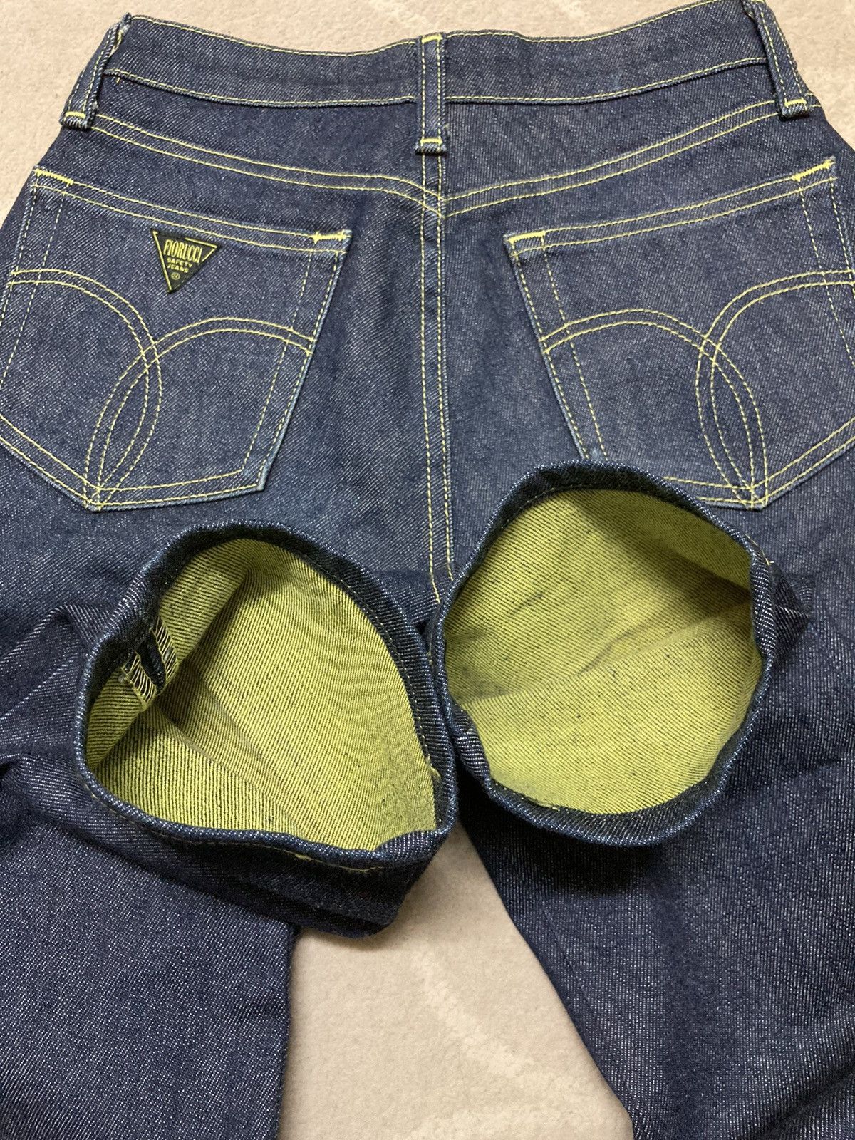 Fiorucci × Vintage Vintage Slim Fiorucci Safety Jeans (Yellow) Size 27" / US 4 / IT 40 - 1 Thumbnail