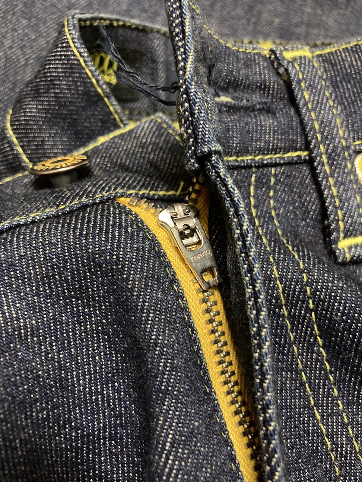 Fiorucci × Vintage Vintage Slim Fiorucci Safety Jeans (Yellow) Size 27" / US 4 / IT 40 - 8 Thumbnail
