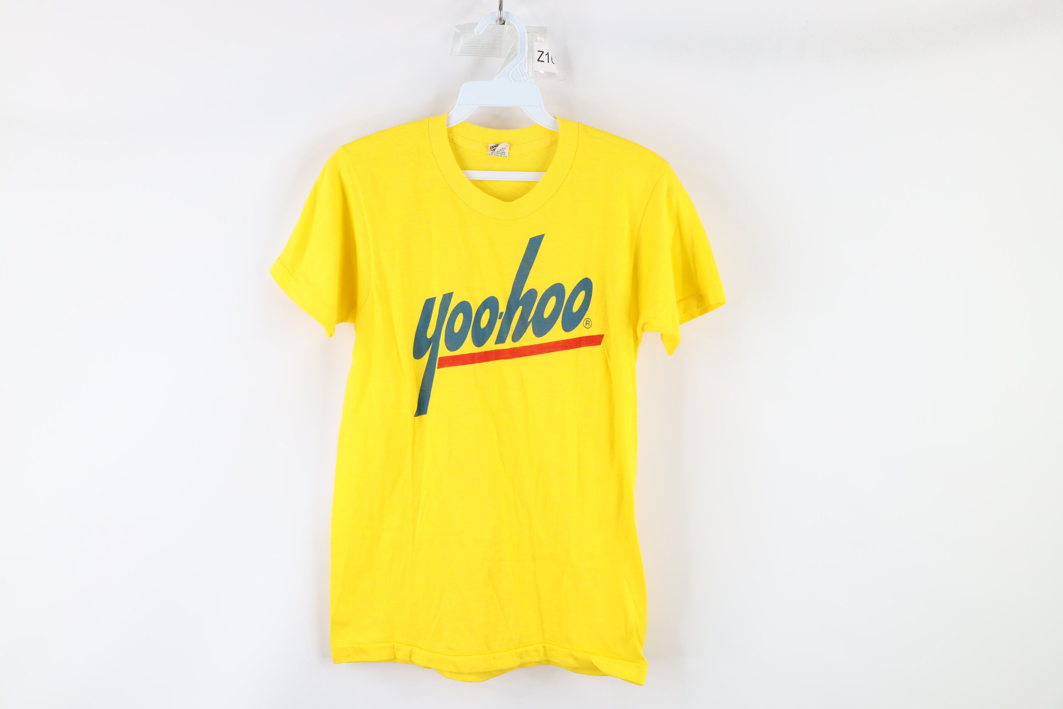 Vintage Vintage 80s YooHoo Chocolate Drink Out T-Shirt Yellow USA Size S / US 4 / IT 40 - 1 Preview