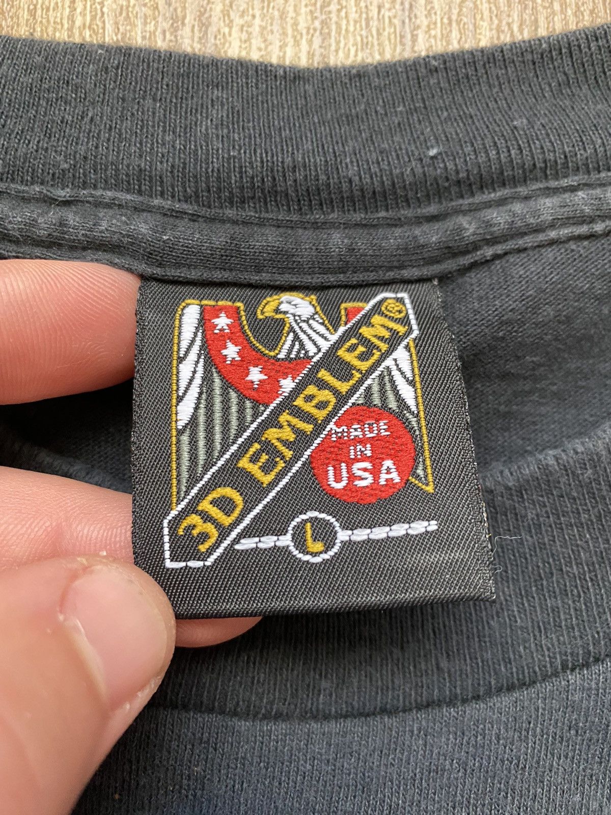 Vintage Vintage Harley Davidson 3D Emblem American Steel 1993 TShirt Size US L / EU 52-54 / 3 - 7 Thumbnail