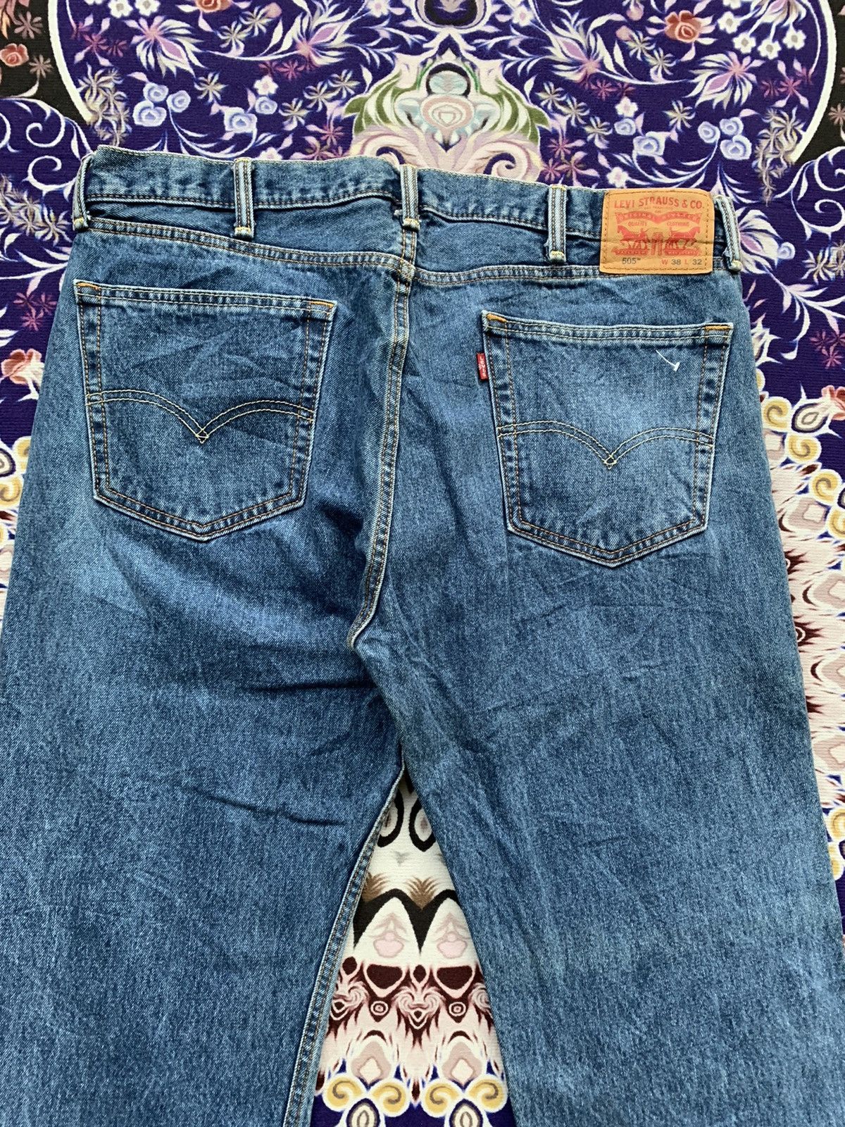 Levi's Crazy Stone Wash Levis 505 Denim Size US 40 / EU 56 - 9 Thumbnail