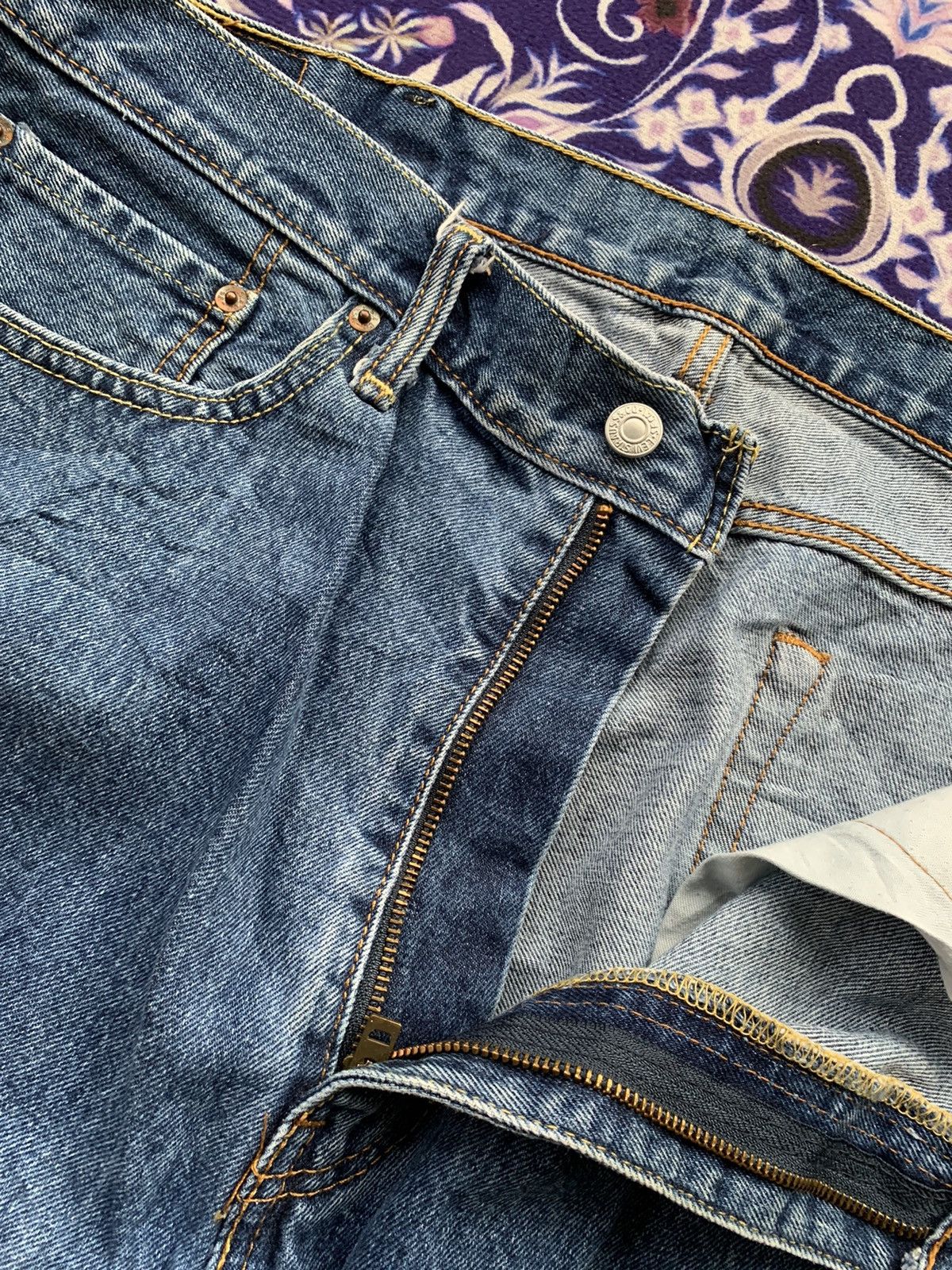 Levi's Crazy Stone Wash Levis 505 Denim Size US 40 / EU 56 - 4 Thumbnail