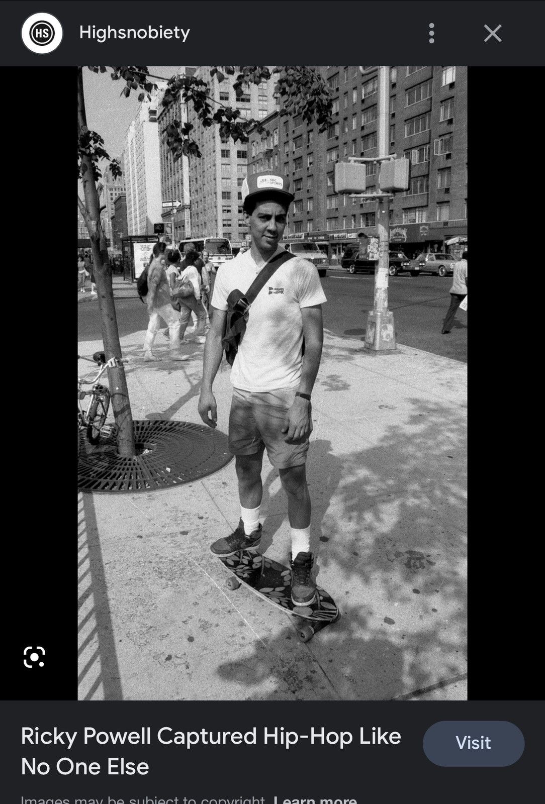 Vintage Ricky Powell T shirt Skater Skateboard Photo Print