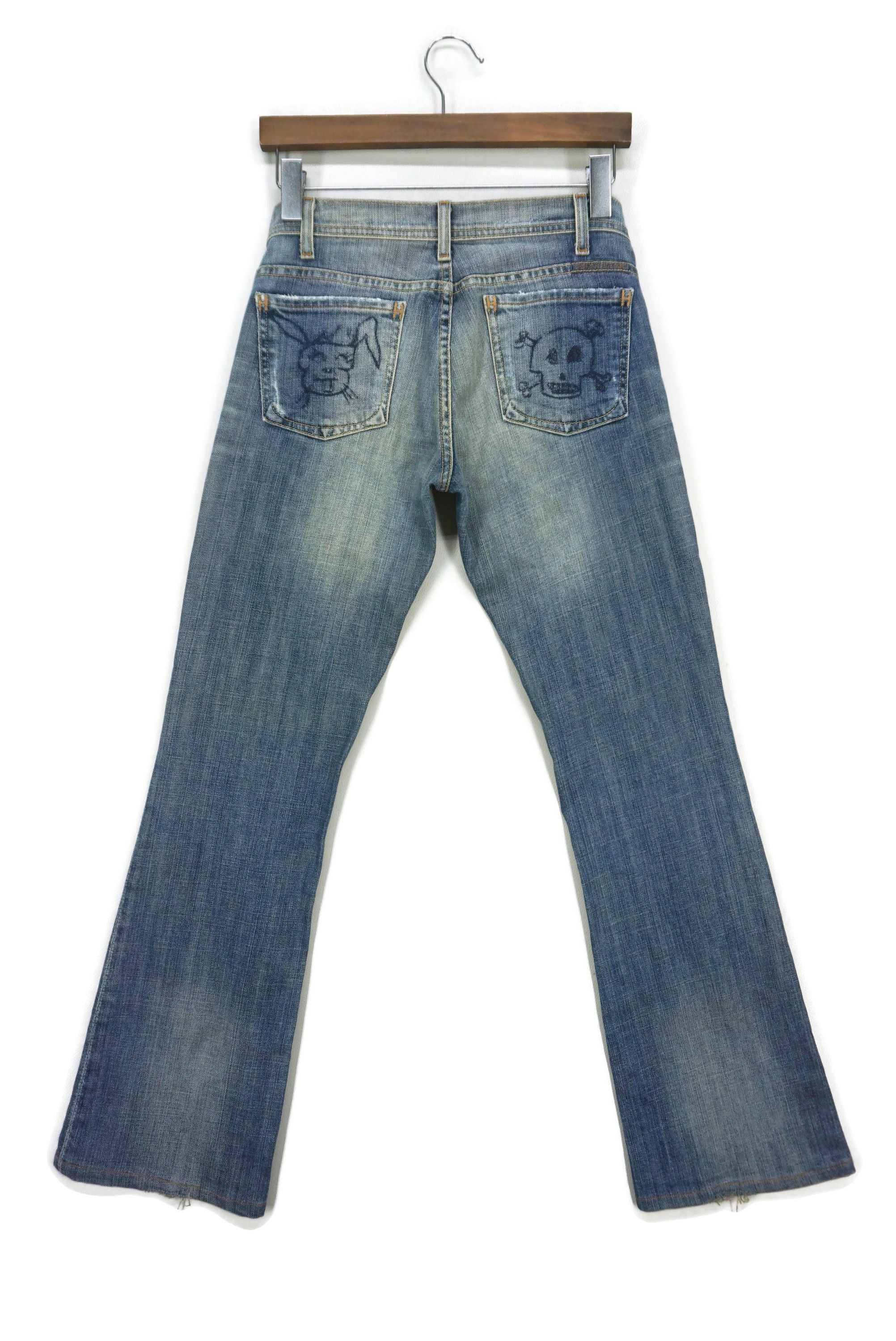 image of Citizens Of Humanity x Made In USA Jerome Dahan Low Waist Bootcut Flare Hickory Dungarees in Blue, 