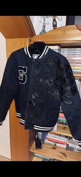 Supreme new era discount mlb varsity jacket black