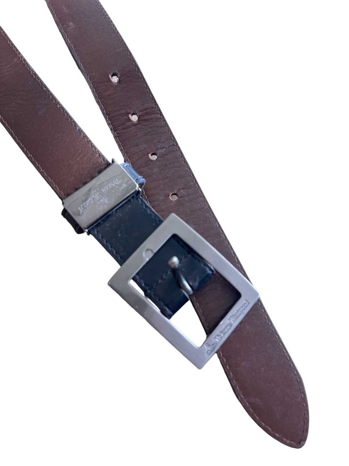 Vivienne Westwood Vivienne WestWood 🏴󠁧󠁢󠁥󠁮󠁧󠁿 Brass Buckle Leather Belt Size ONE SIZE - 2 Thumbnail