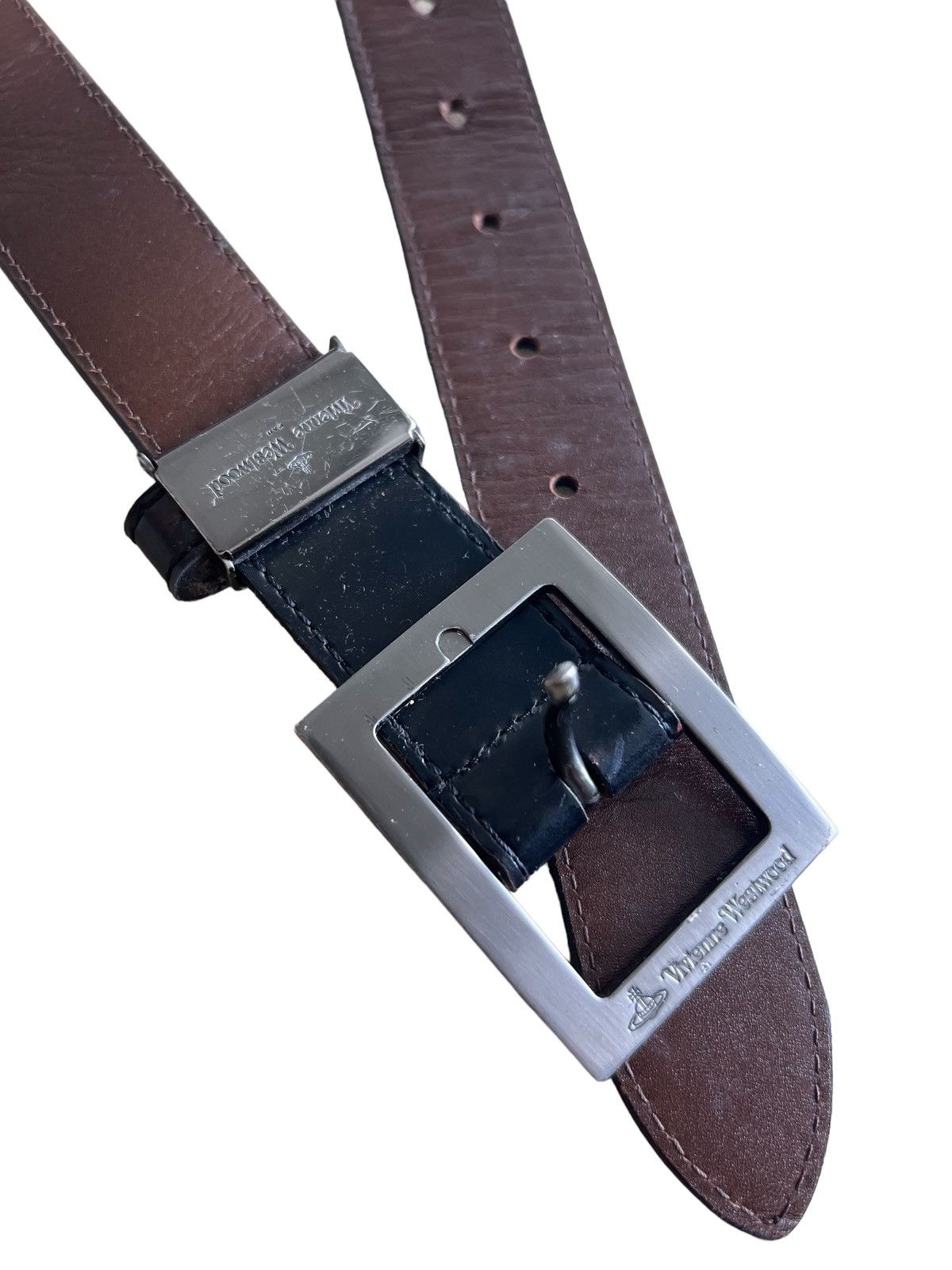 Vivienne Westwood Vivienne WestWood 🏴󠁧󠁢󠁥󠁮󠁧󠁿 Brass Buckle Leather Belt Size ONE SIZE - 1 Thumbnail