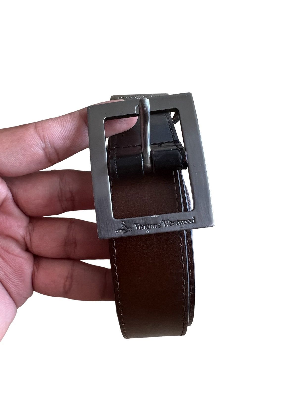Vivienne Westwood Vivienne WestWood 🏴󠁧󠁢󠁥󠁮󠁧󠁿 Brass Buckle Leather Belt Size ONE SIZE - 4 Thumbnail