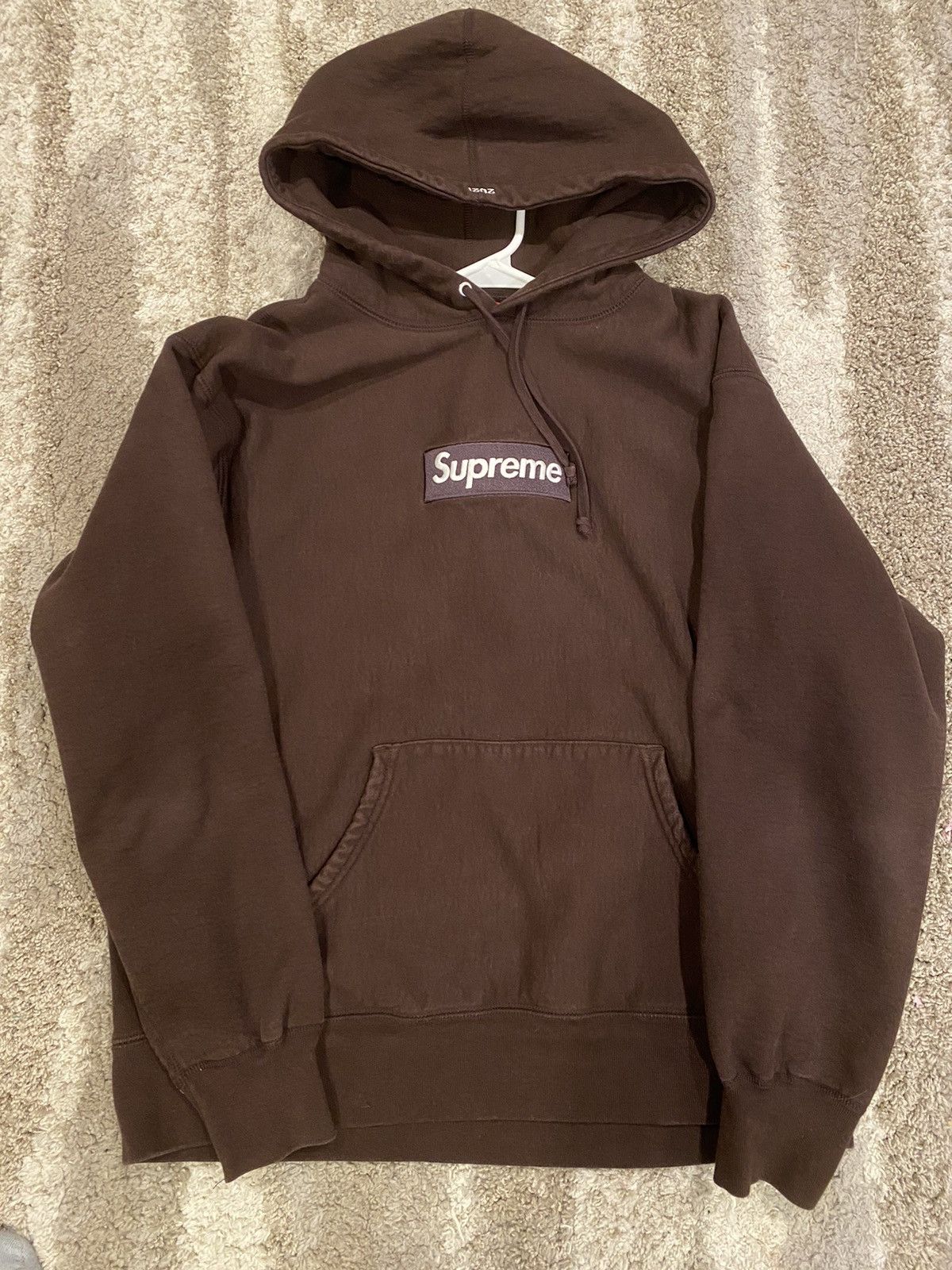 Supreme box logo hoodie brown online