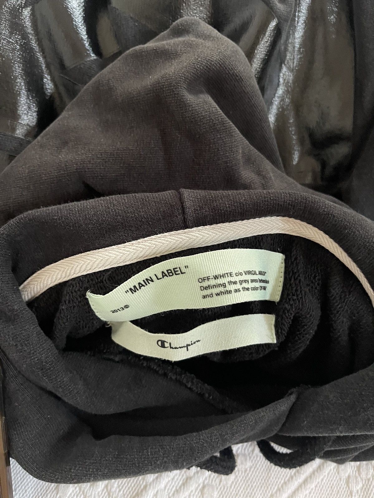 Champion × Off-White Off white champion hoodie Size US L / EU 52-54 / 3 - 10 Thumbnail