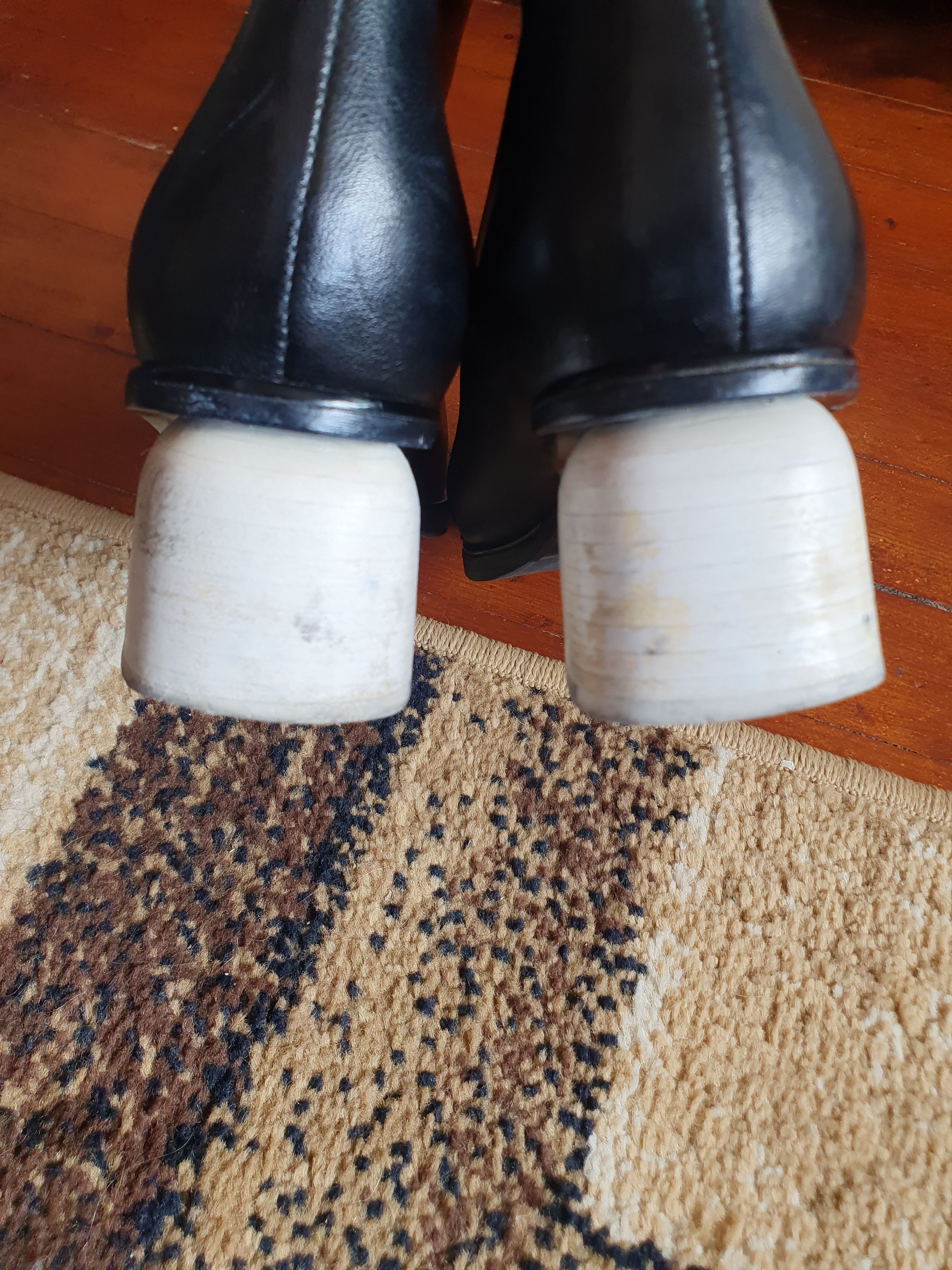 Halmanera HALMANERA BLACK ANKLE BOOTS White Heel sz 36 Size US 6 / IT 36 - 9 Thumbnail