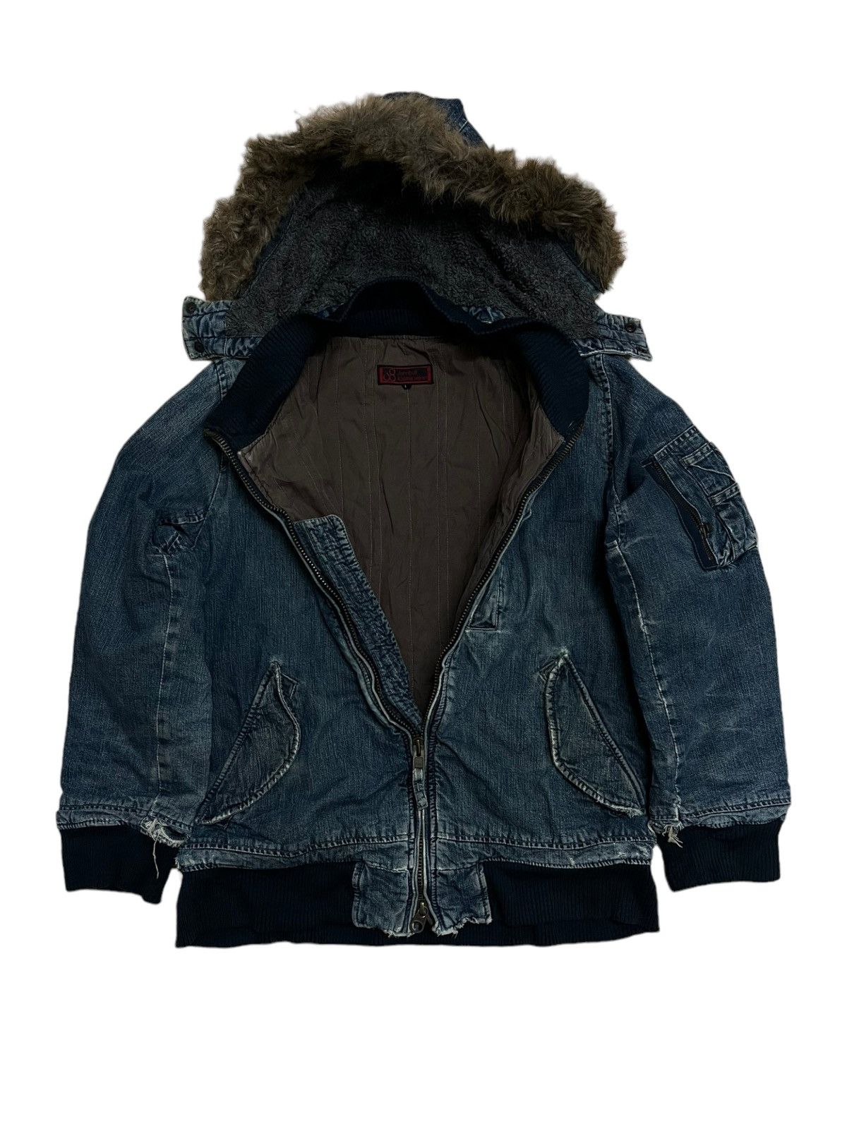 Johnbull Vintage Designer John Bull Heavy Bomber Jacket Hooded Fur Size US M / EU 48-50 / 2 - 4 Thumbnail