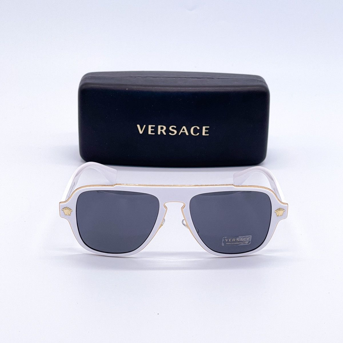 Versace NEW VERSACE VE2199 1002/87 SUNGLASSES VERSACE MOD 2199 WHITE Size ONE SIZE - 9 Thumbnail