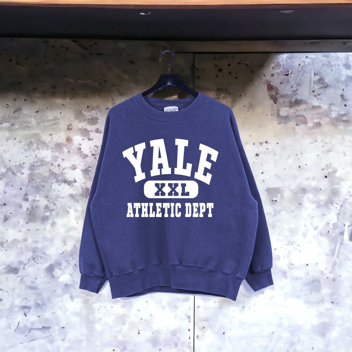 Vintage Vtg 90s Yale University Athletic Dept crewneck sweatshirt Size US XL / EU 56 / 4 - 2 Thumbnail