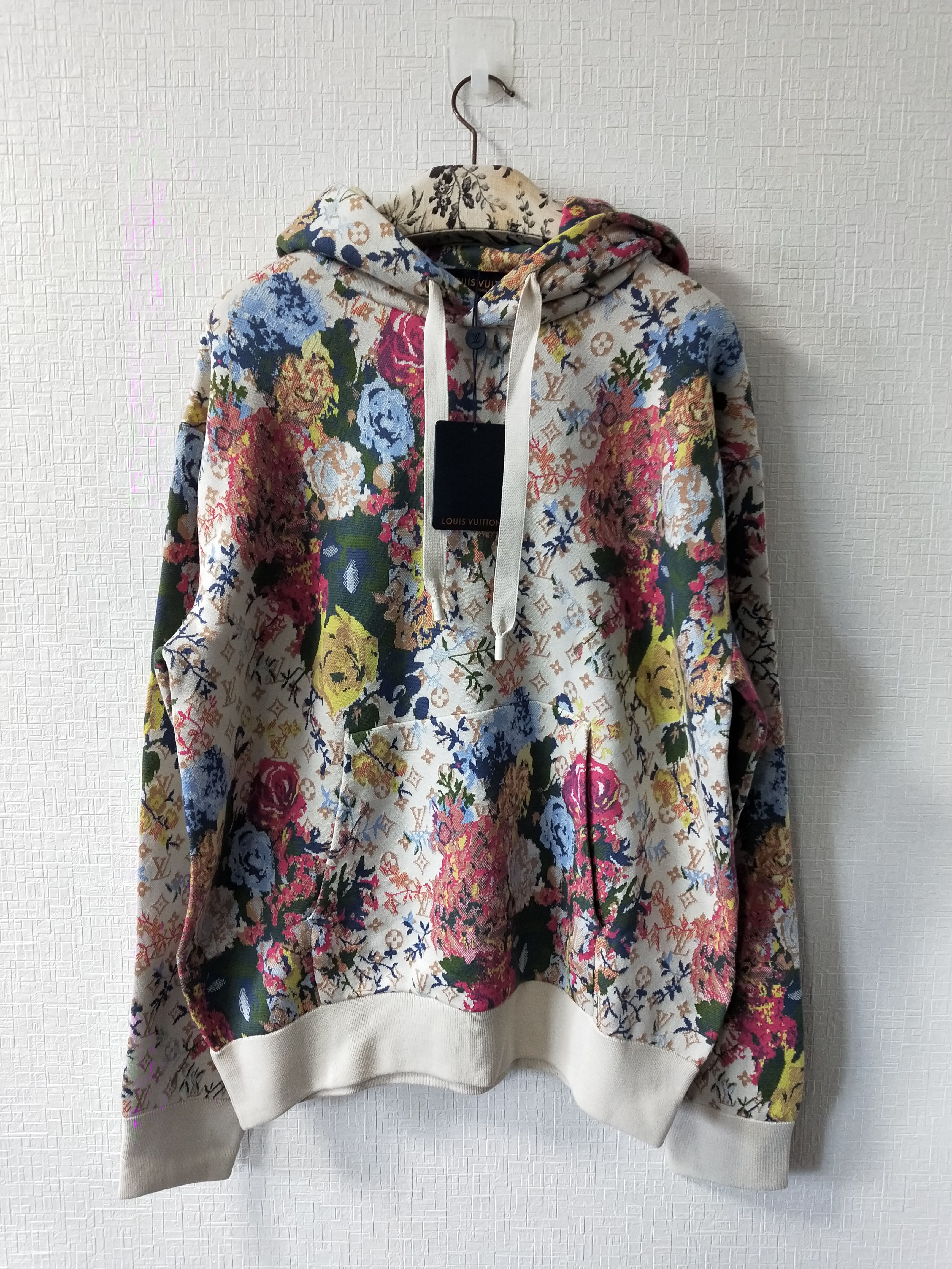 Authentic Brand New LV FLOWER GRAPHIC JACQUARD HOODIE Virgil designed  collection