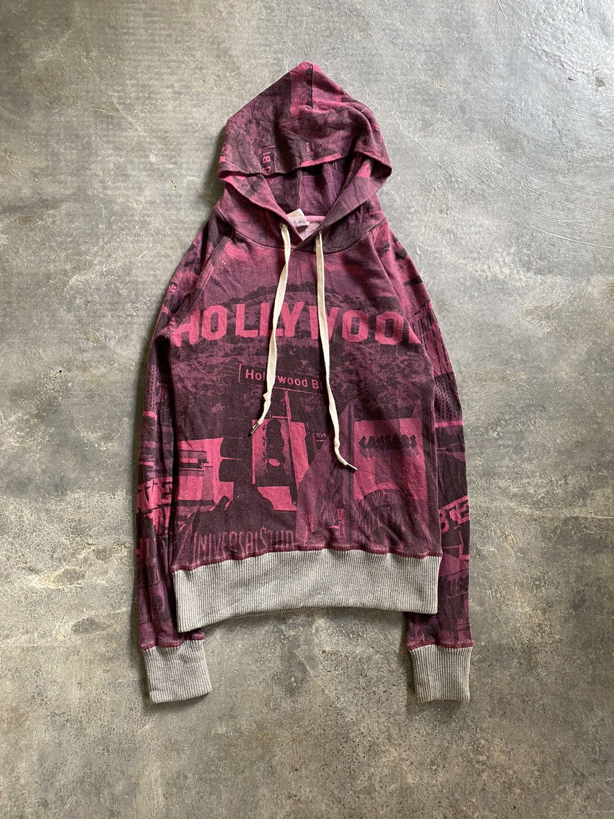 Japanese Brand Vtg LiL Almod Japan Hollywood all over print hoodie Size S / US 4 / IT 40 - 2 Thumbnail