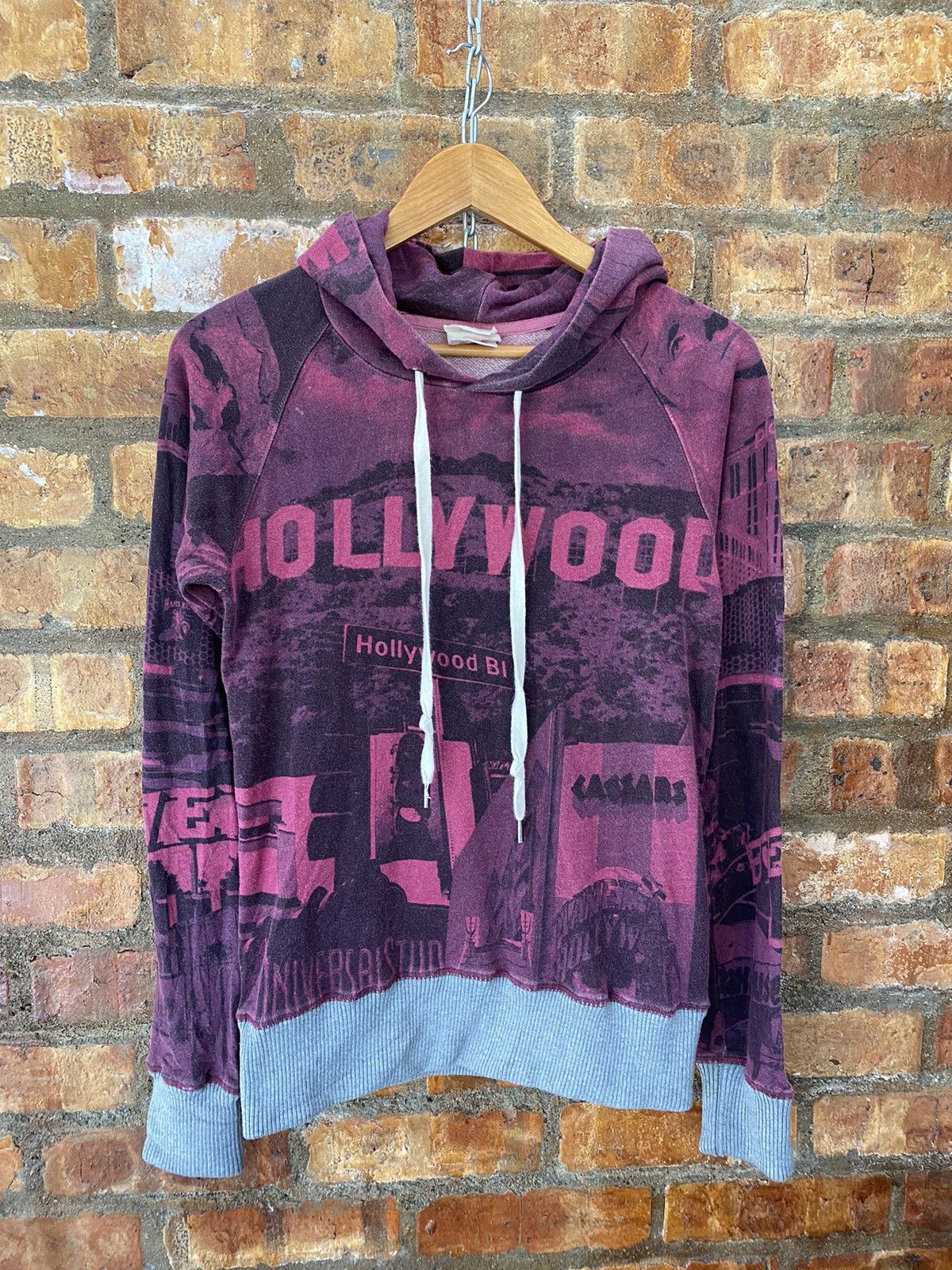 Japanese Brand Vtg LiL Almod Japan Hollywood all over print hoodie Size S / US 4 / IT 40 - 3 Thumbnail