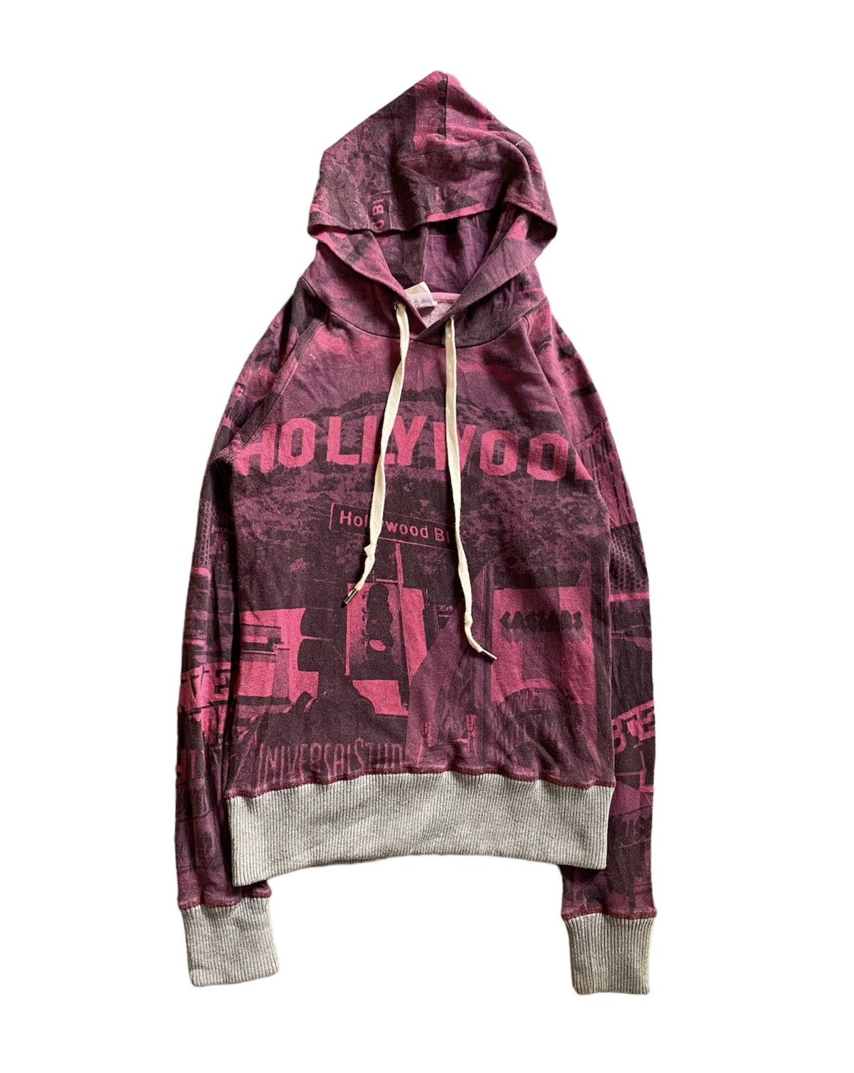 Japanese Brand Vtg LiL Almod Japan Hollywood all over print hoodie Size S / US 4 / IT 40 - 1 Thumbnail