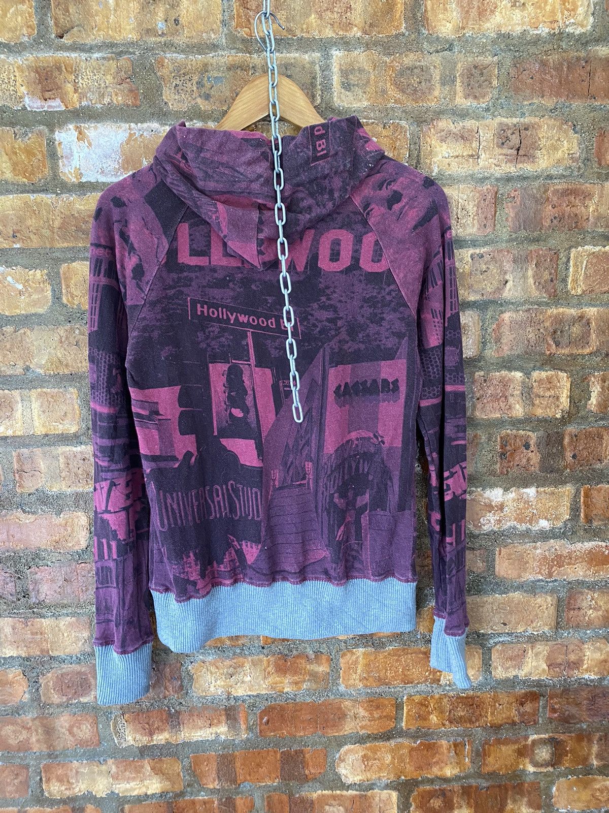 Japanese Brand Vtg LiL Almod Japan Hollywood all over print hoodie Size S / US 4 / IT 40 - 8 Thumbnail