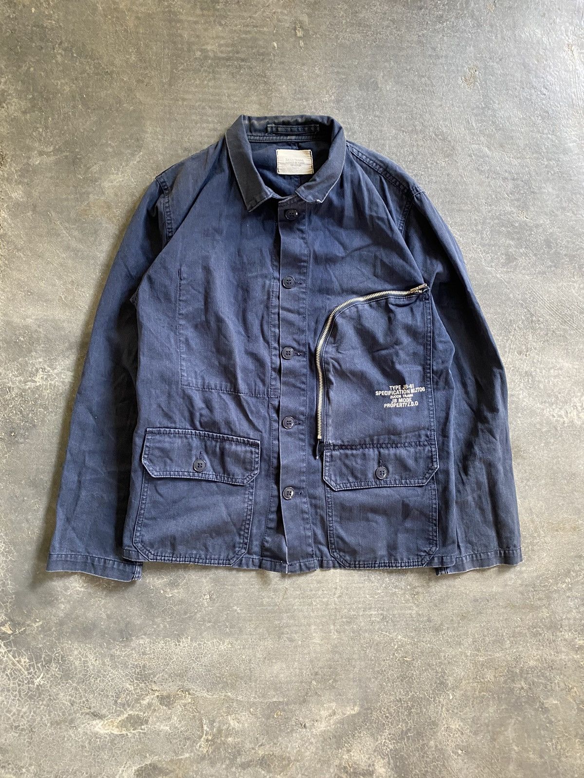 CABANE de ZUCCa 2003 Zucca By Issey miyake military S curve zip Size US M / EU 48-50 / 2 - 2 Thumbnail
