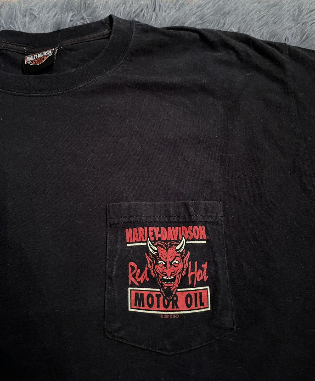Harley Davidson × Vintage Harley Davidson 2012 vintage pocket t-shirt Size US XL / EU 56 / 4 - 5 Thumbnail