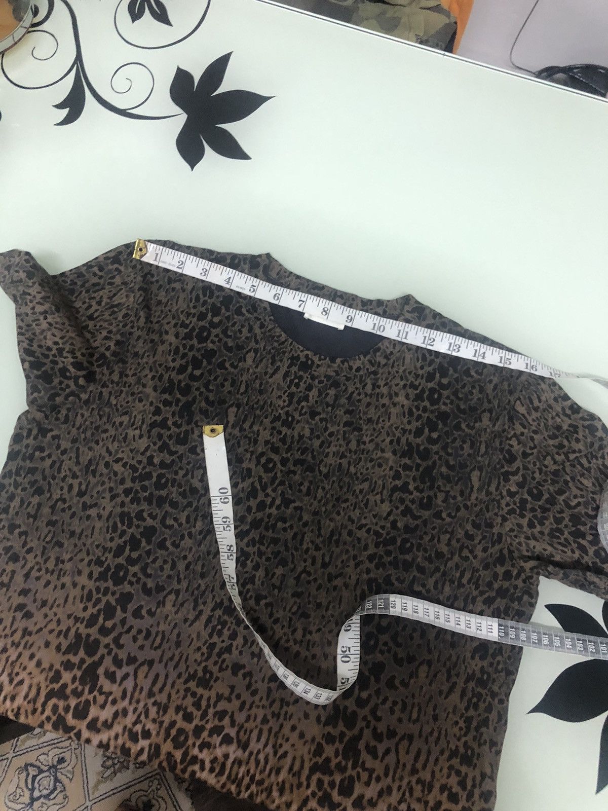 Saint Laurent Paris SAINT LAURENT Tie-Dye Leopard Printed T-shirt Size XS / US 0-2 / IT 36-38 - 22 Thumbnail