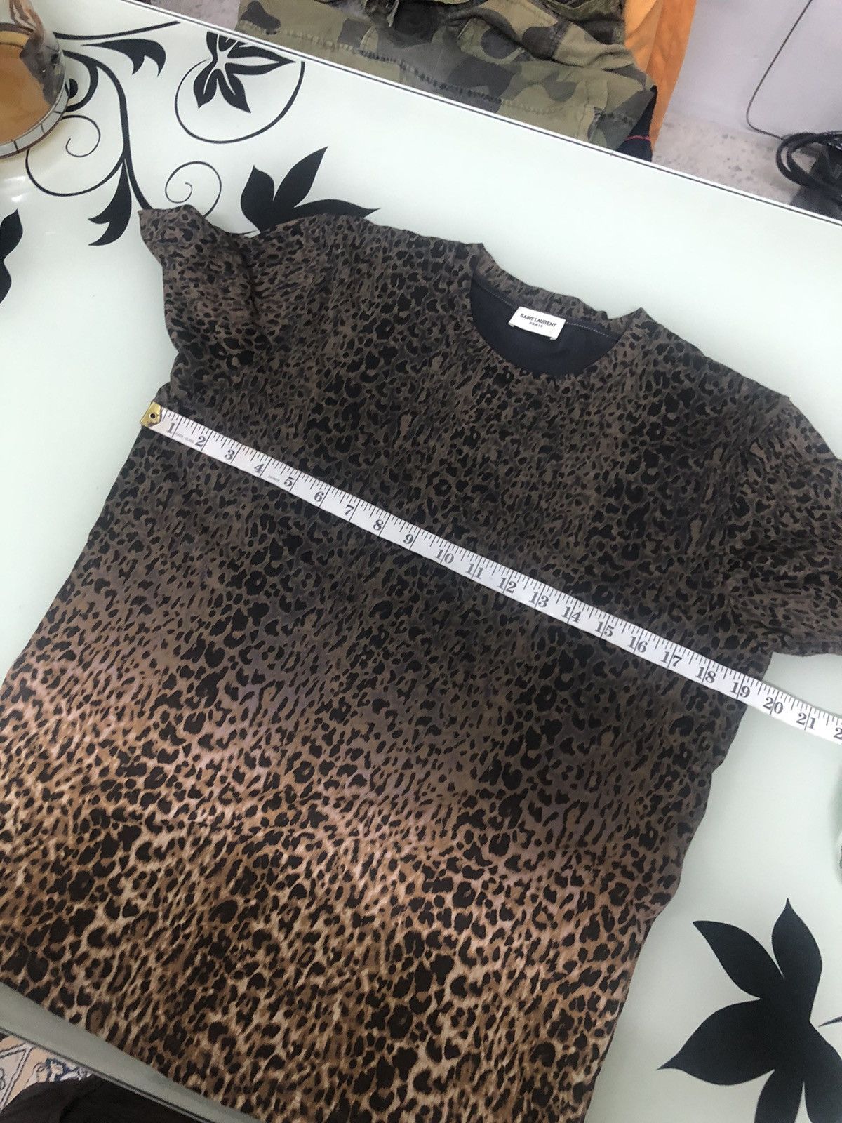 Saint Laurent Paris SAINT LAURENT Tie-Dye Leopard Printed T-shirt Size XS / US 0-2 / IT 36-38 - 20 Thumbnail