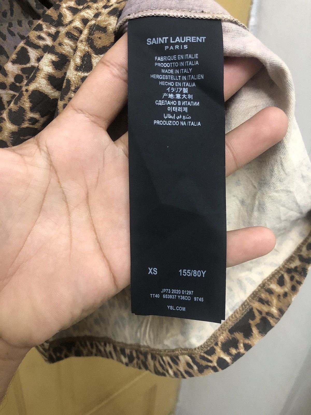 Saint Laurent Paris SAINT LAURENT Tie-Dye Leopard Printed T-shirt Size XS / US 0-2 / IT 36-38 - 13 Thumbnail
